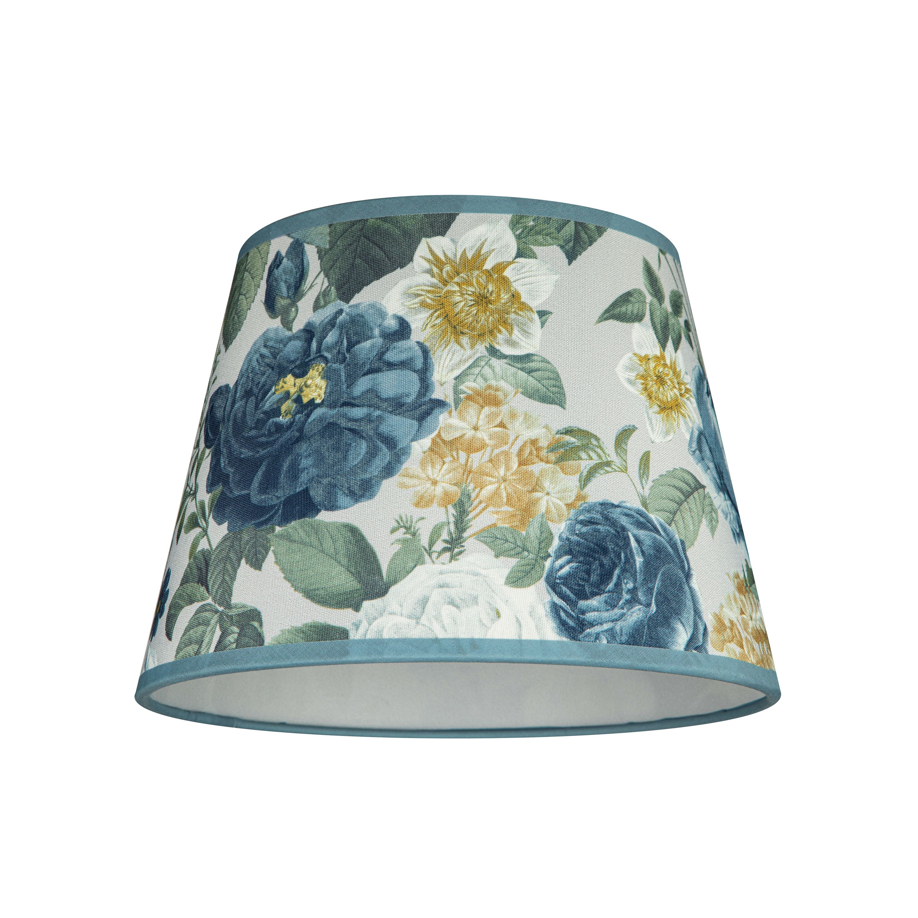Evelyn Blue & Cream Floral Tapered Lamp shade (D)25cm