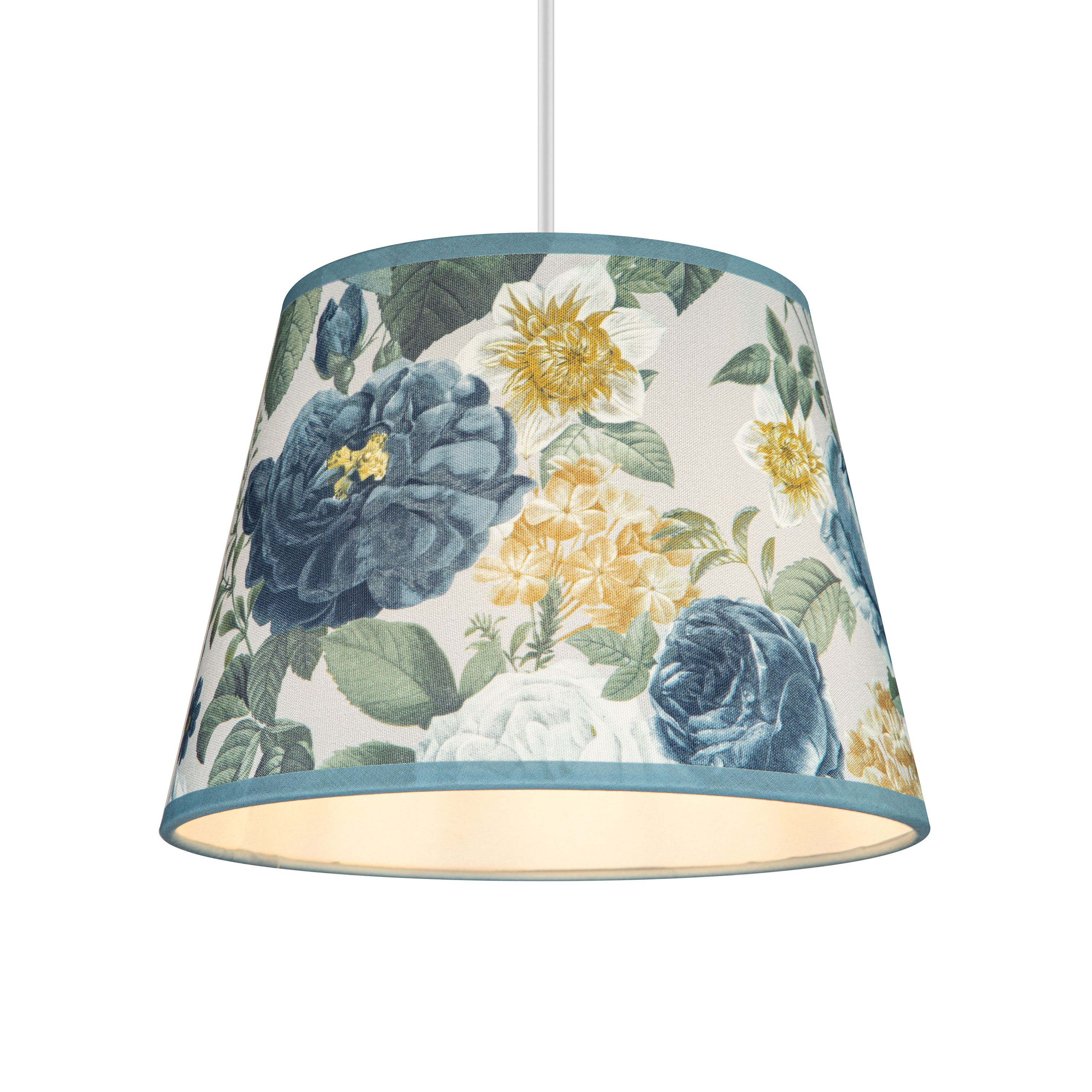 Evelyn Blue & Cream Floral Tapered Lamp shade (D)25cm