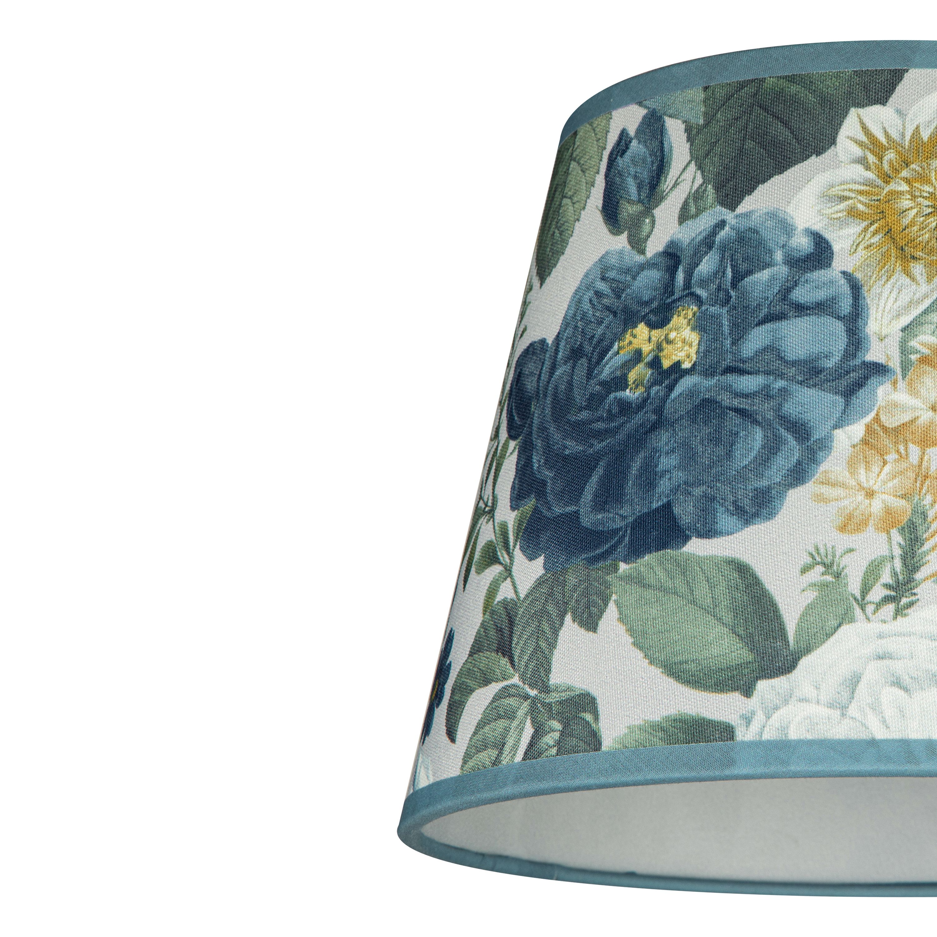 Evelyn Blue & Cream Floral Tapered Lamp shade (D)25cm
