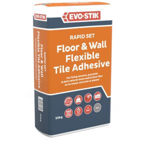 Evo-Stik Flexible Grey Wall & floor tile Adhesive, 20kg