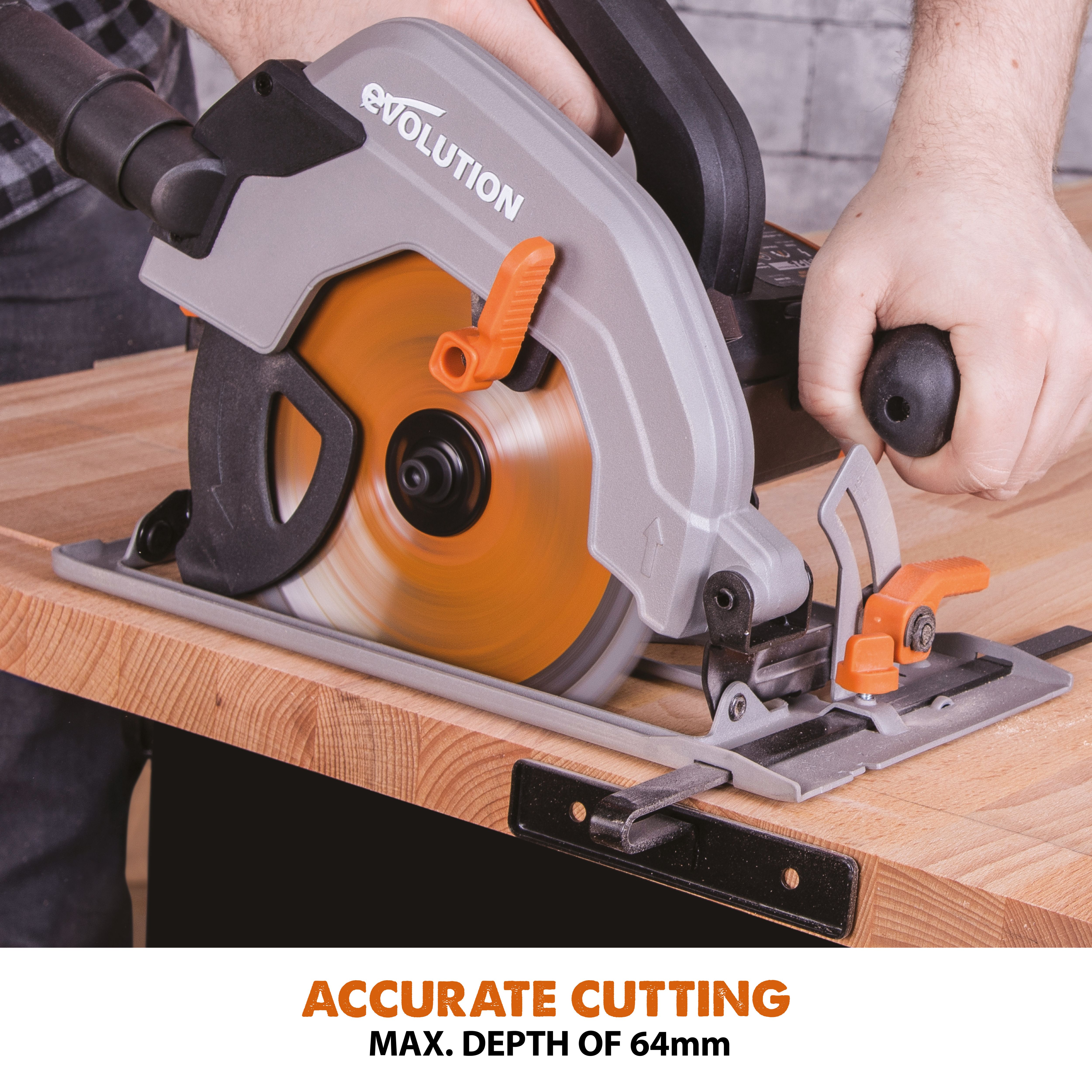Evolution 1200W 240V 185mm Corded Circular saw R185CCSL240