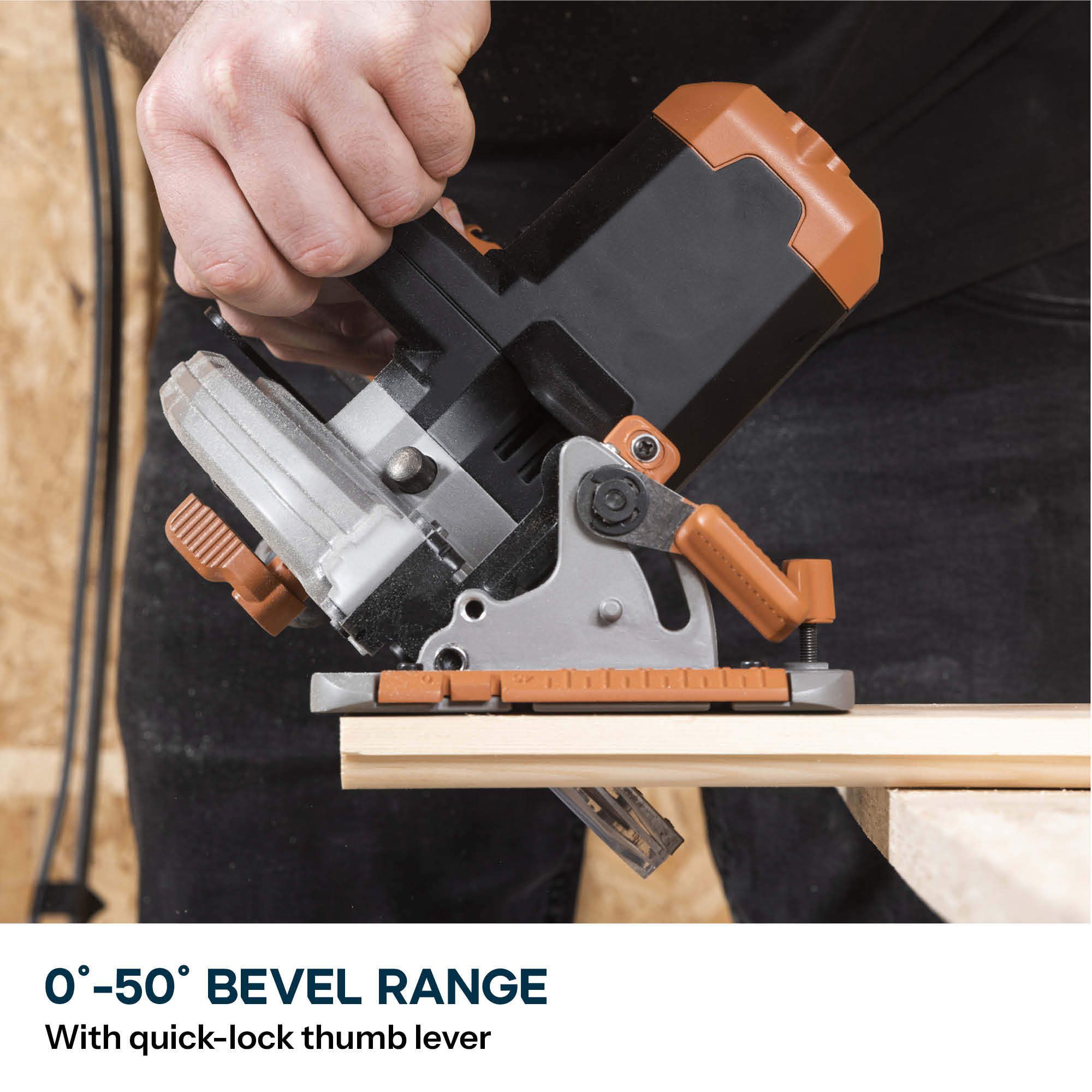 Evolution 18V 165mm Replaceable carbon brushed Cordless Circular saw (Bare Tool) - R165CCS-Li 18V
