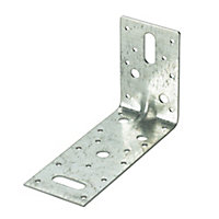 Expamet Zinc effect Galvanised Steel Heavy duty Angle bracket (H)150mm (W)59mm (L)90mm