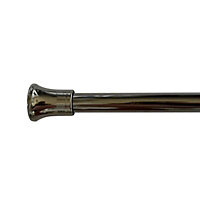 Eyam Black Nickel effect Metal Trumpet Curtain pole finial (Dia)28mm, Pack of 2