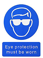 Eye protection must be worn Self-adhesive labels, (H)200mm (W)150mm