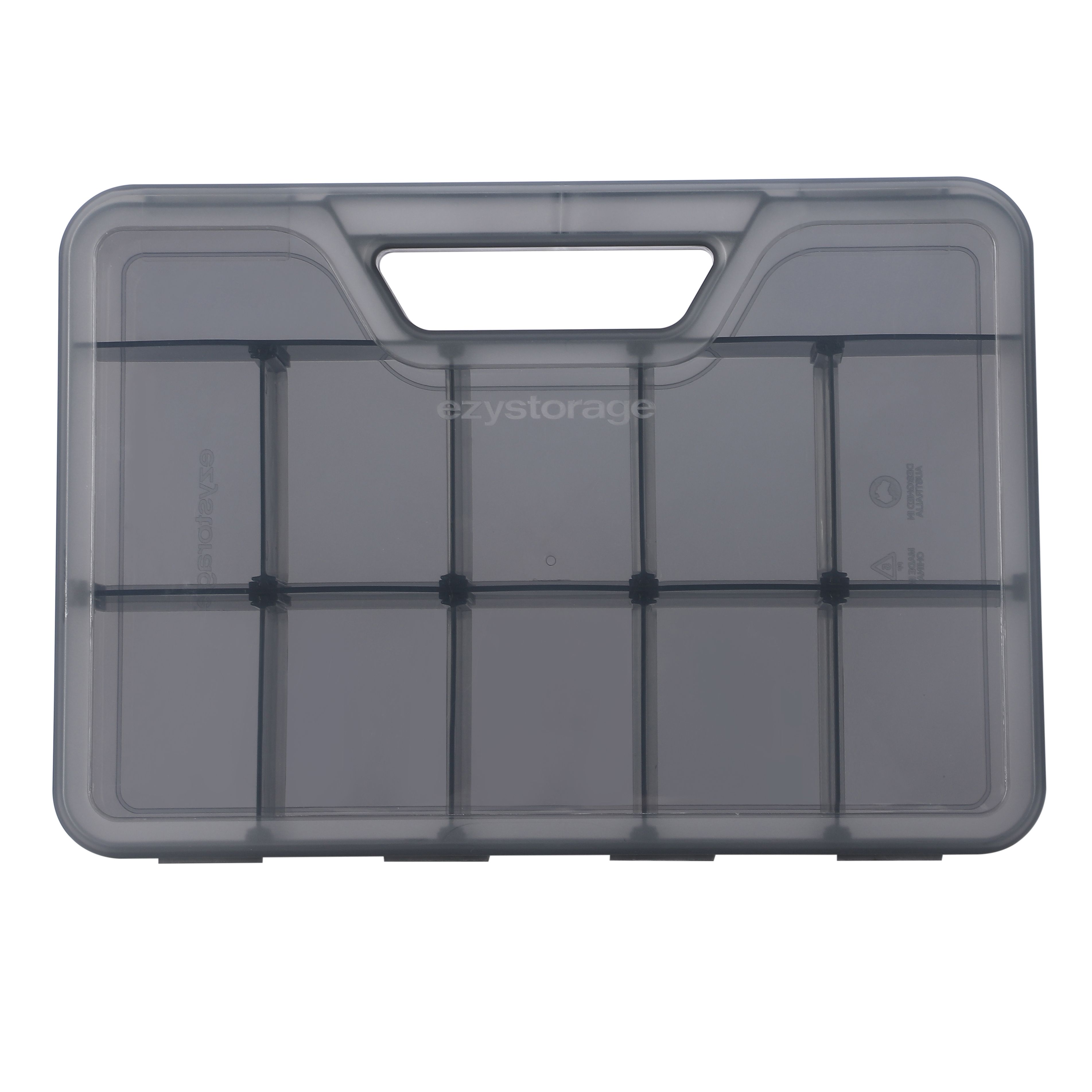 Ezy Storage Bunker tough Clear 12 compartment Organiser