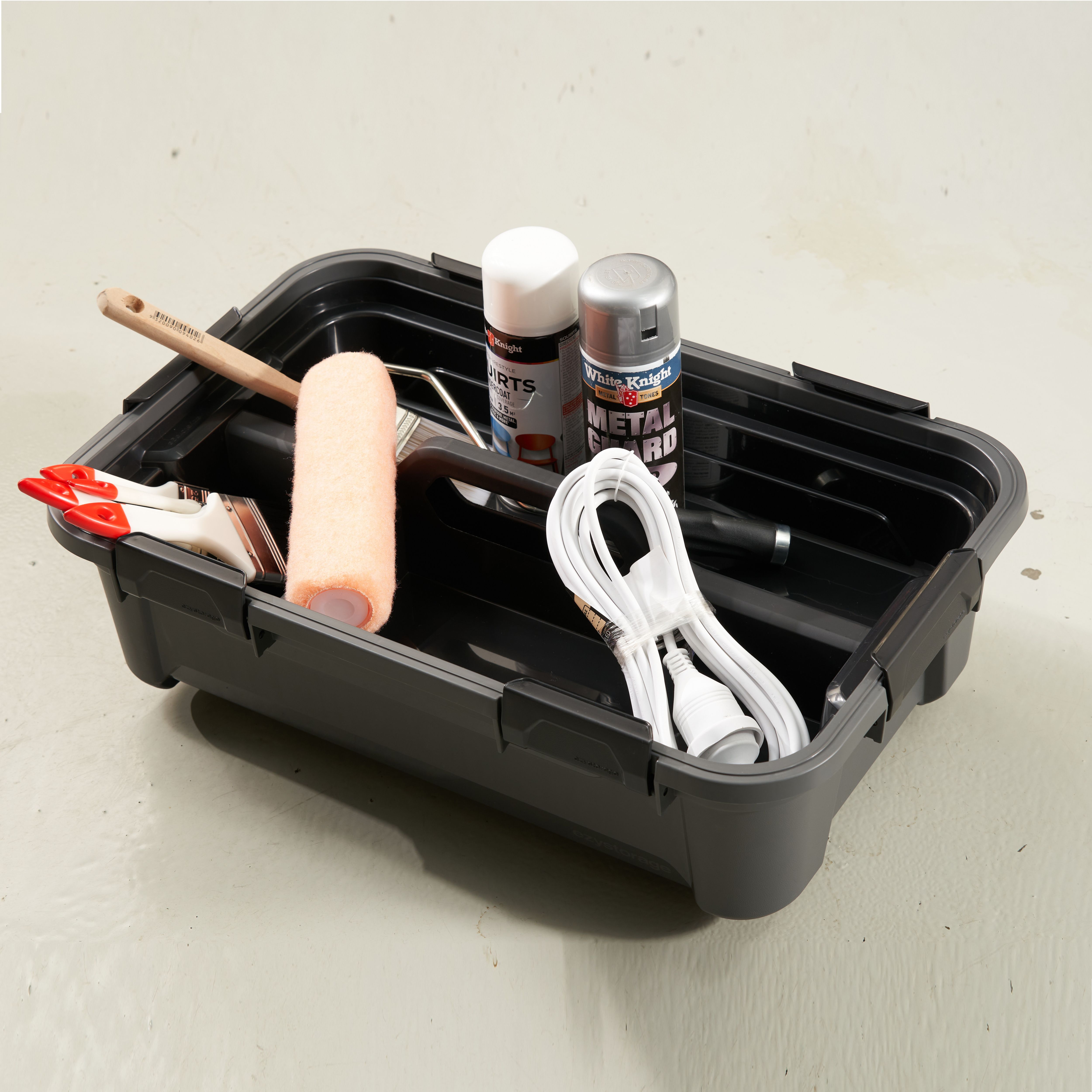 Ezy Storage Bunker tough Grey 2 compartment Insert tray