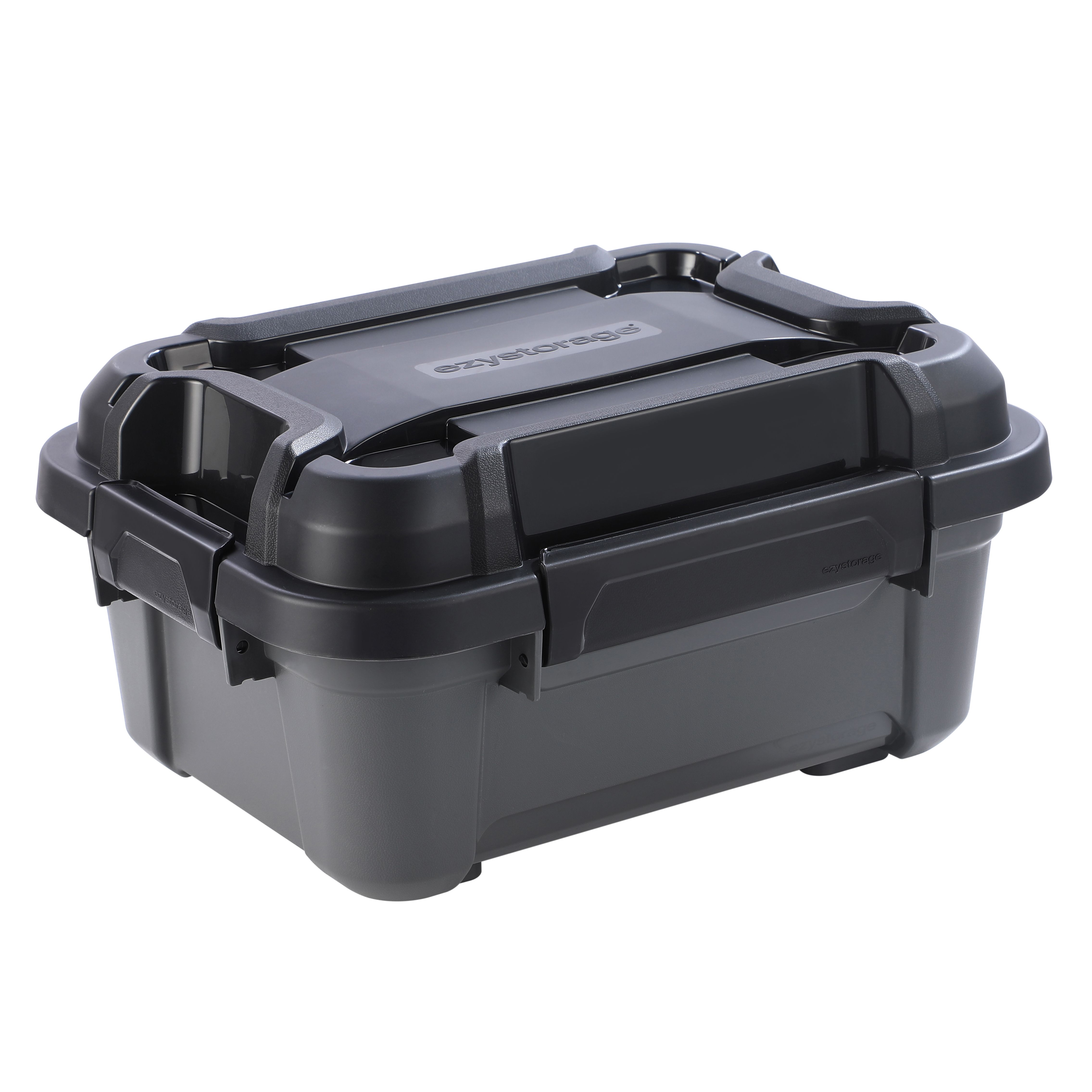 Ezy Storage Bunker tough Heavy duty Black 12L XS Stackable Storage box with Lid