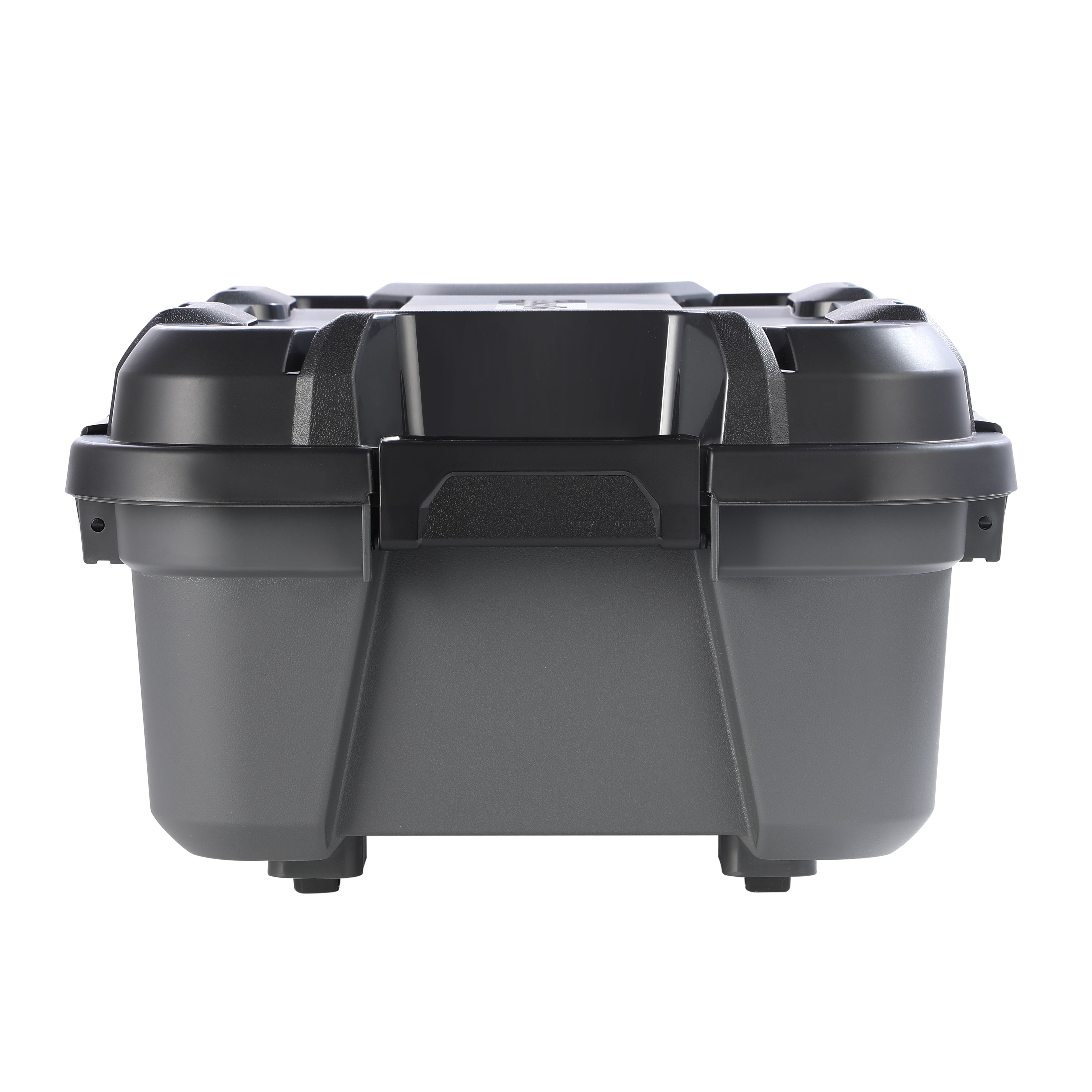 Ezy Storage Bunker tough Heavy duty Black 31L Medium Stackable Wheeled Storage box with Lid
