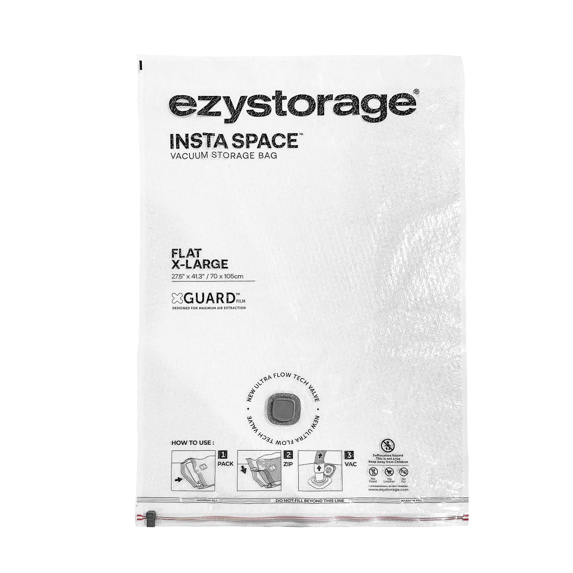 Ezy Storage Insta space Mixed size Vacuum storage bag, Pack of 10