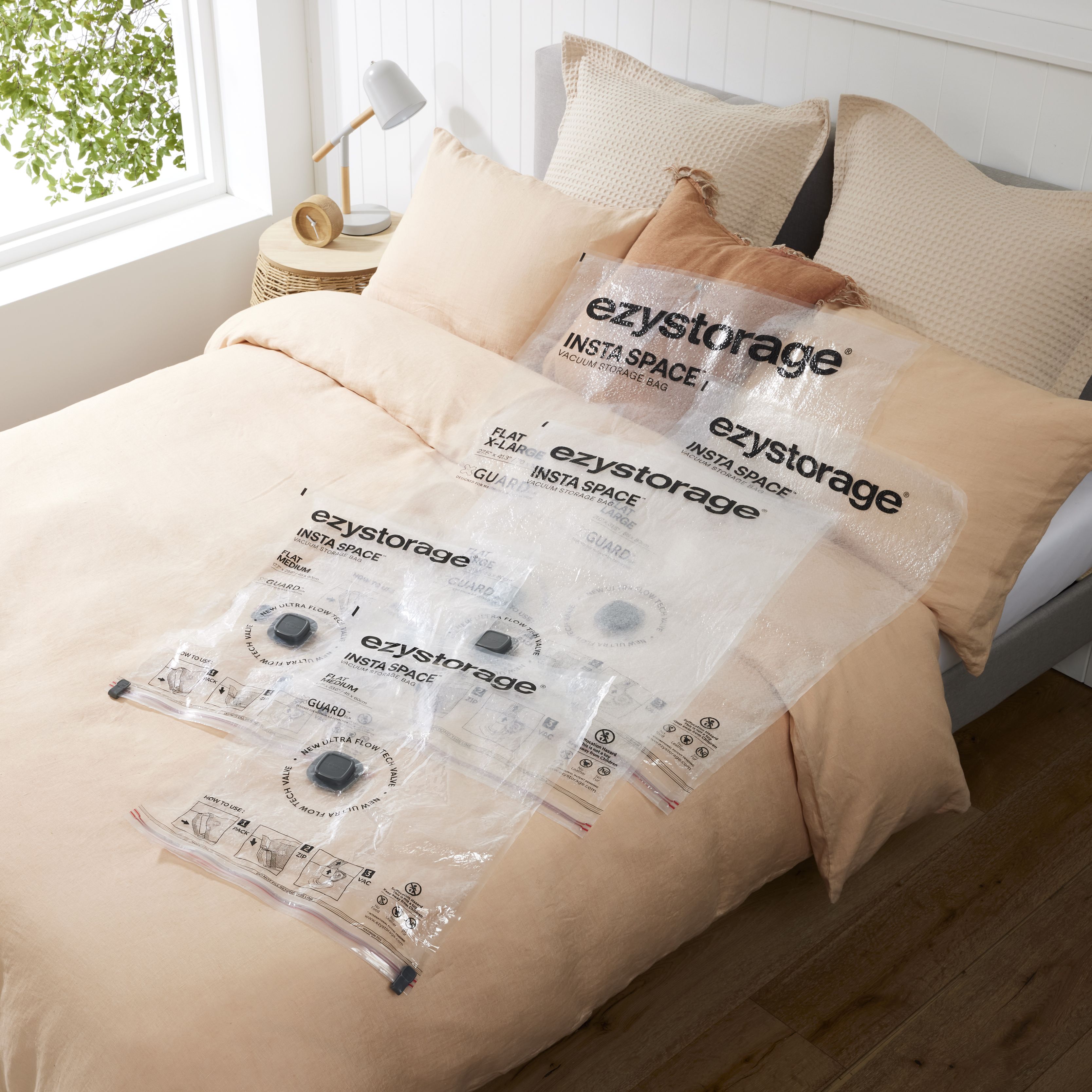 Ezy Storage Insta space Mixed size Vacuum storage bag, Pack of 5