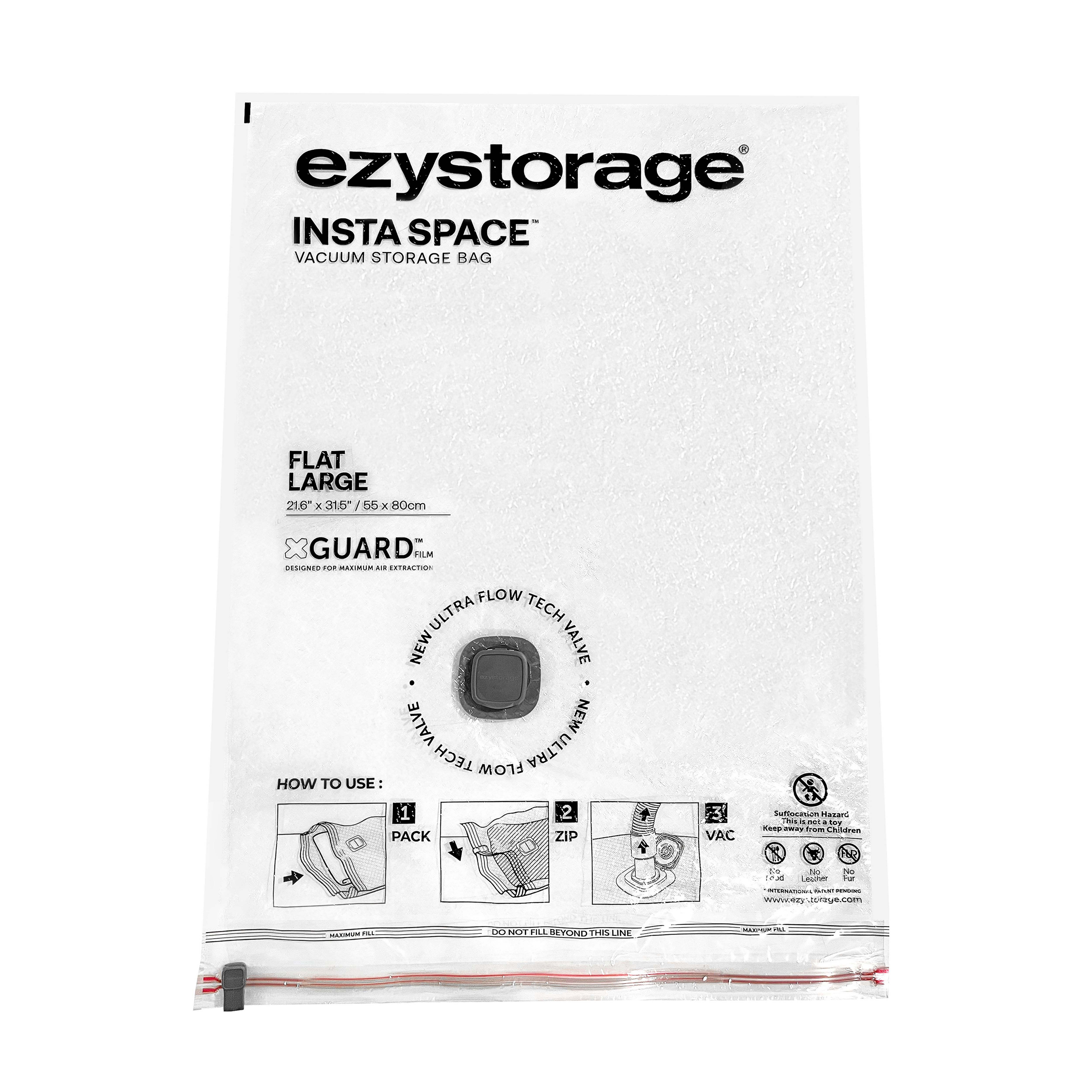 Ezy Storage Insta space Single size XL Vacuum storage bag, Pack of 2