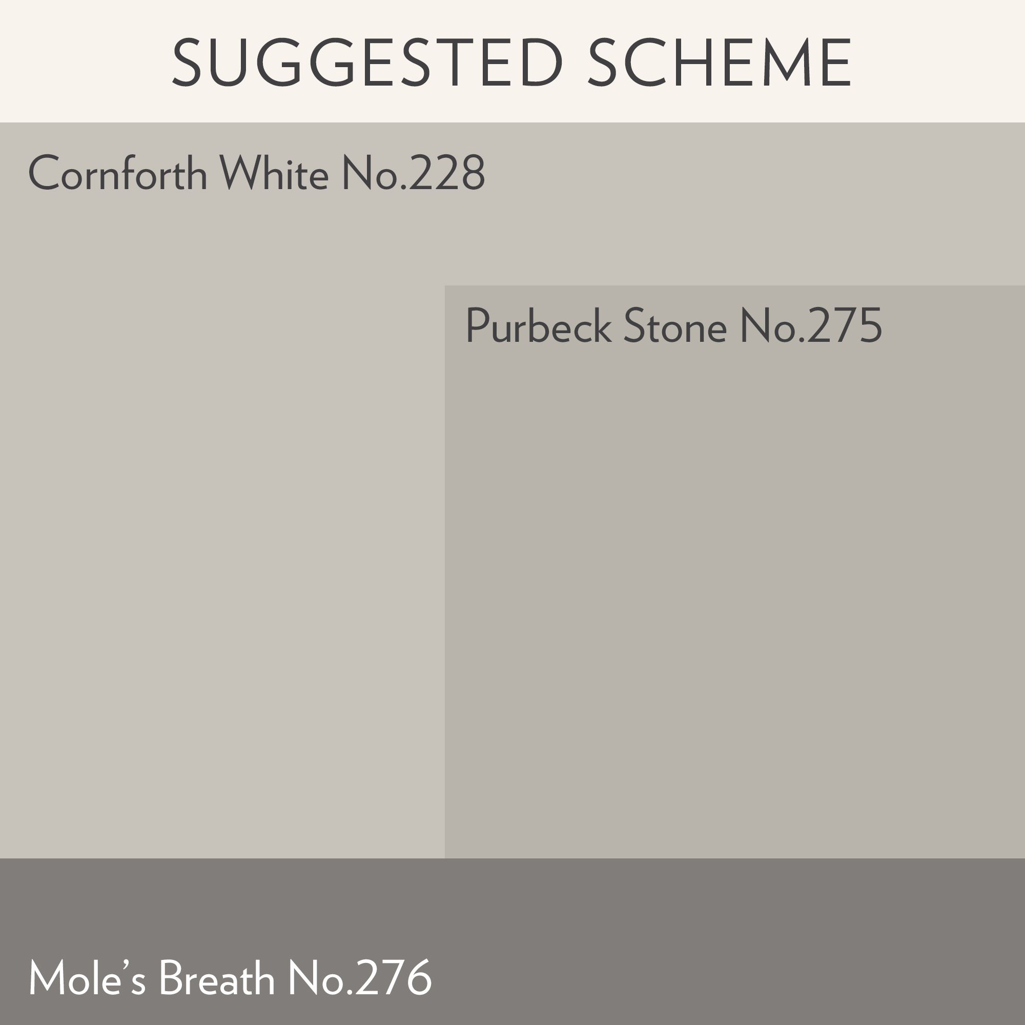 Farrow & Ball Cornforth White No.228 Flat eggshell Multi-surface Topcoat Paint, 2.5L Tin