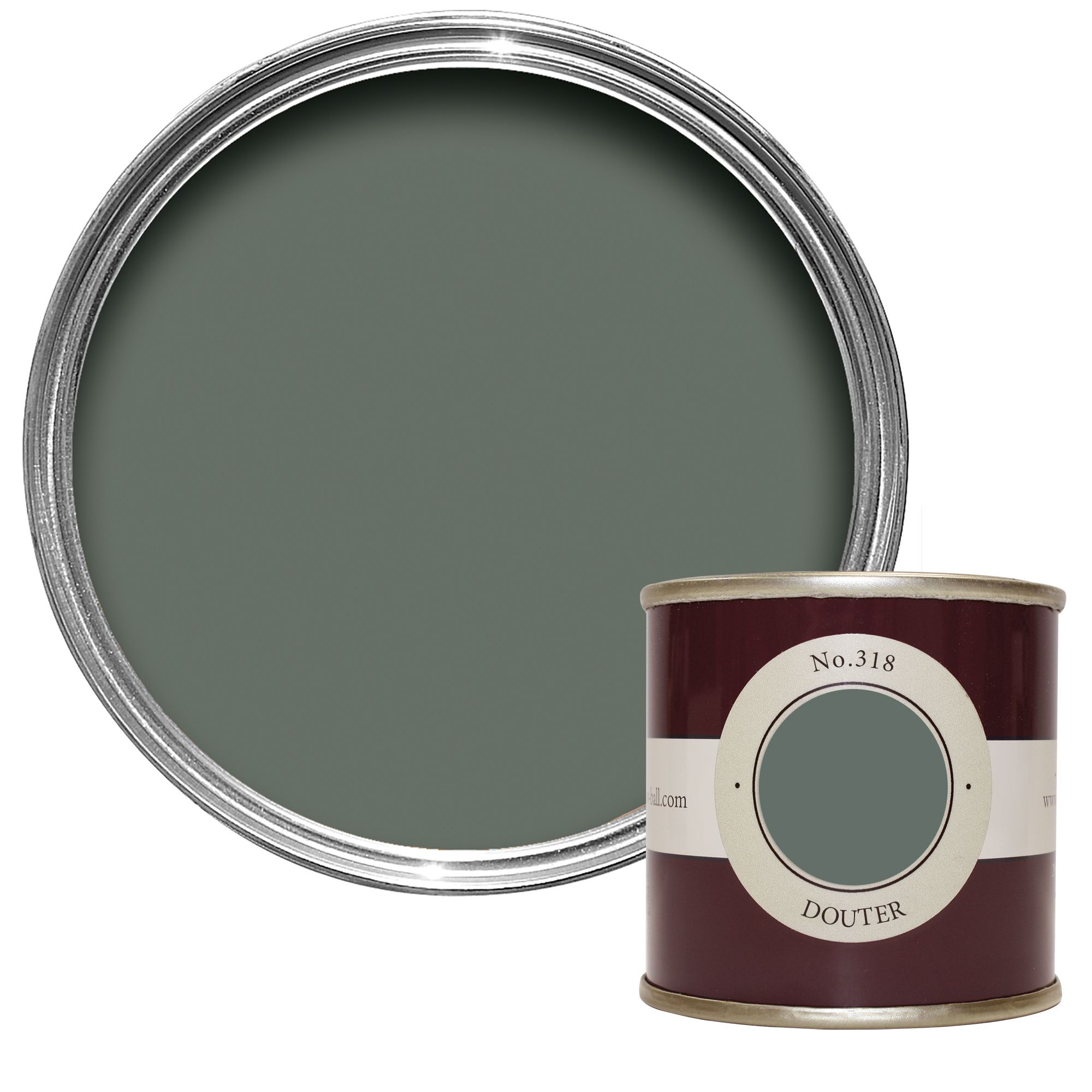 Farrow & Ball Douter No.318 Flat matt Wall & ceiling Emulsion paint, 100ml Tester pot