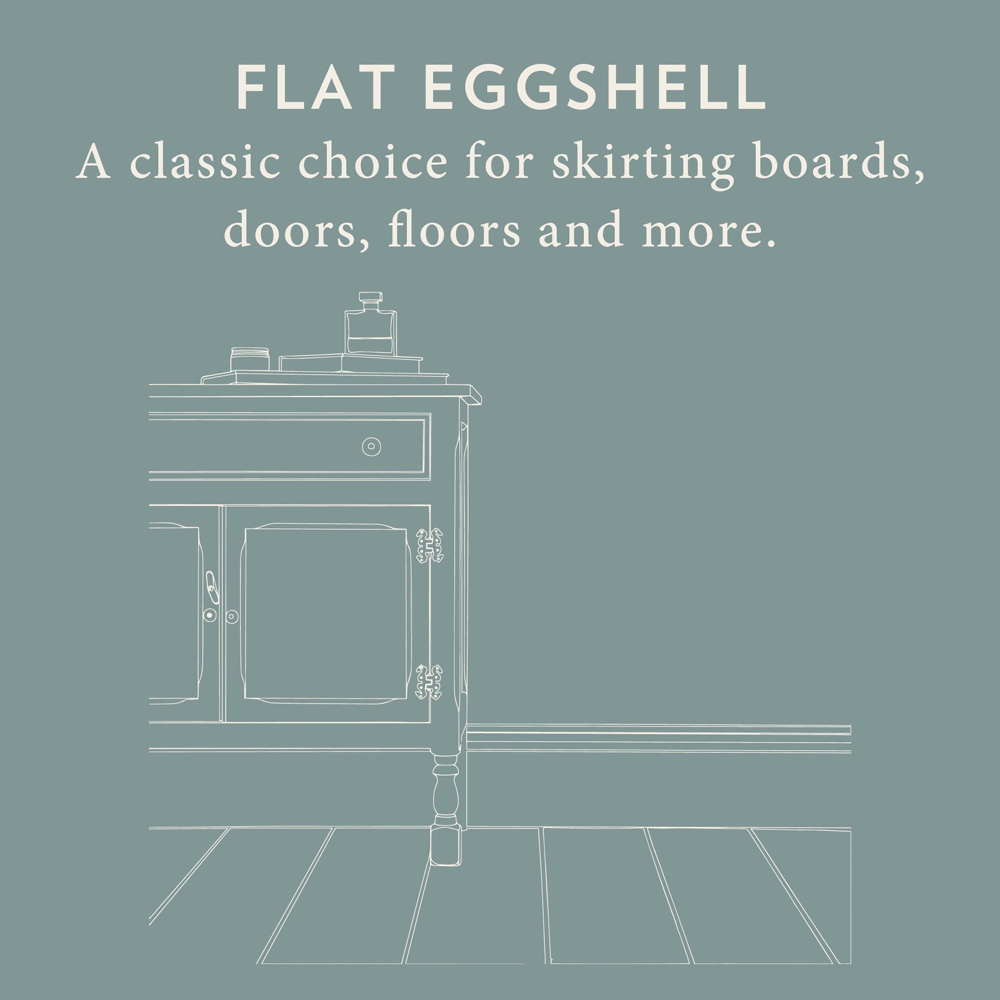 Farrow & Ball Down Pipe No.26 Flat eggshell Multi-surface Topcoat Paint, 750ml Tin