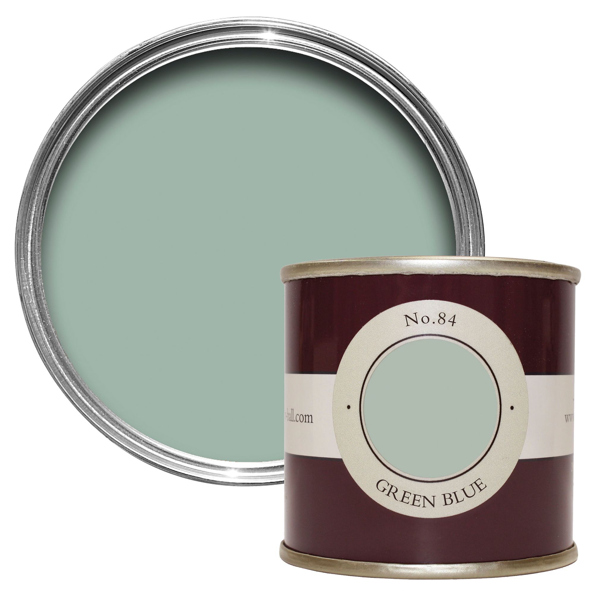 Farrow & Ball Estate Green blue No.84 Emulsion paint, 100ml Tester pot