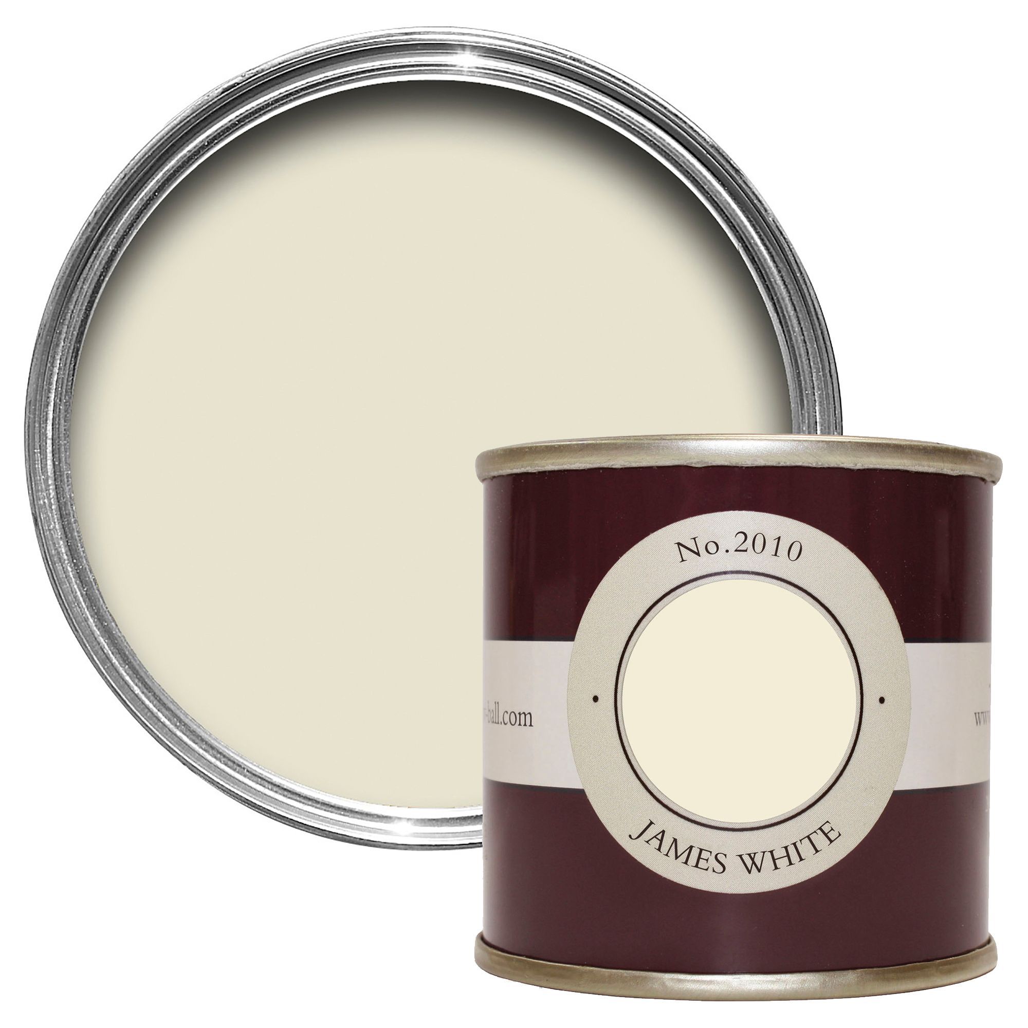 Farrow & Ball Estate James white No.2010 Emulsion paint, 100ml Tester pot