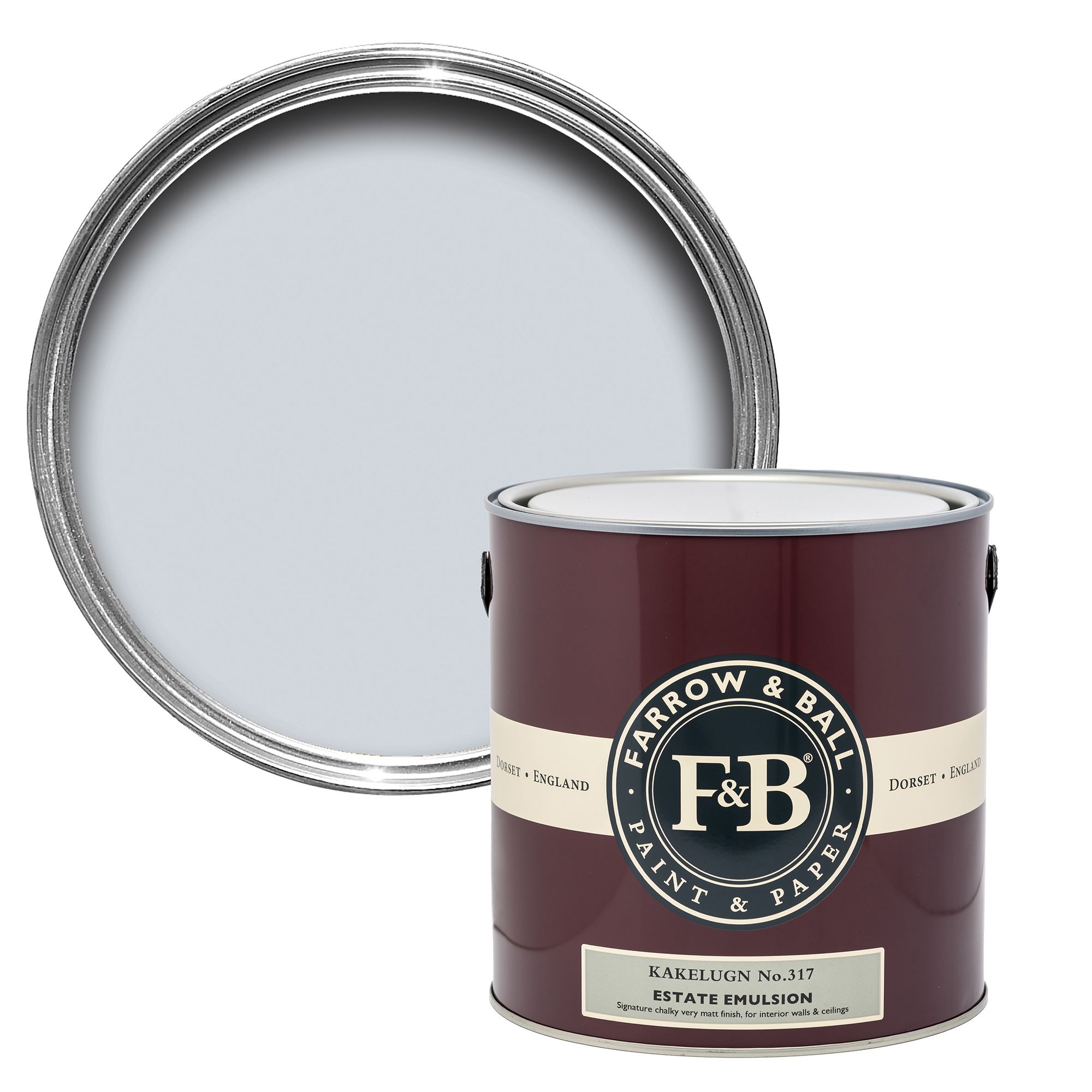 Farrow & Ball Estate Kakelugn No.317 Matt Wall & ceiling Emulsion paint, 2.5L
