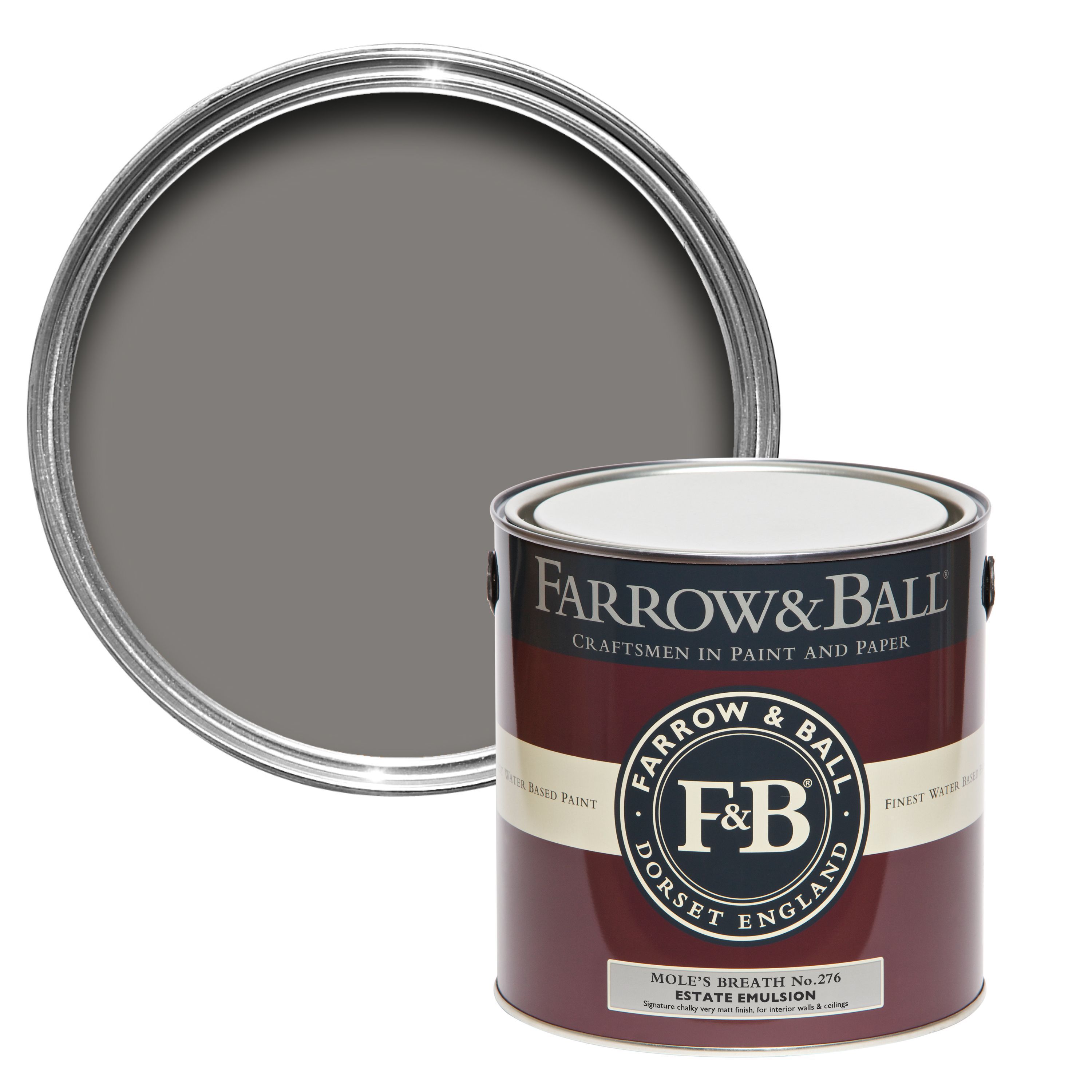 Farrow & Ball Estate Mole's breath No.276 Matt Emulsion paint, 2.5L