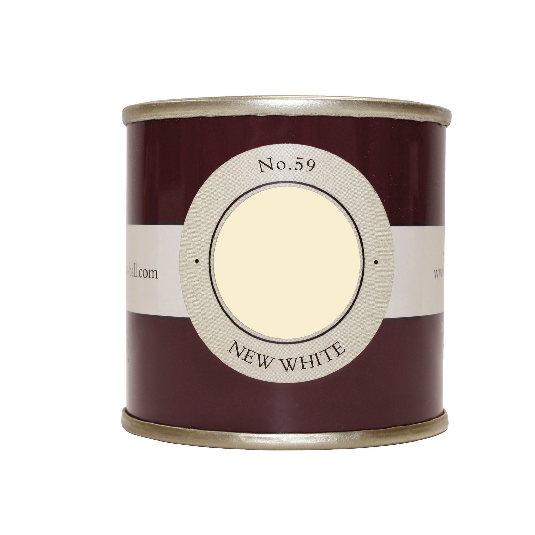 Farrow & Ball Estate New white No.59 Emulsion paint, 100ml Tester pot