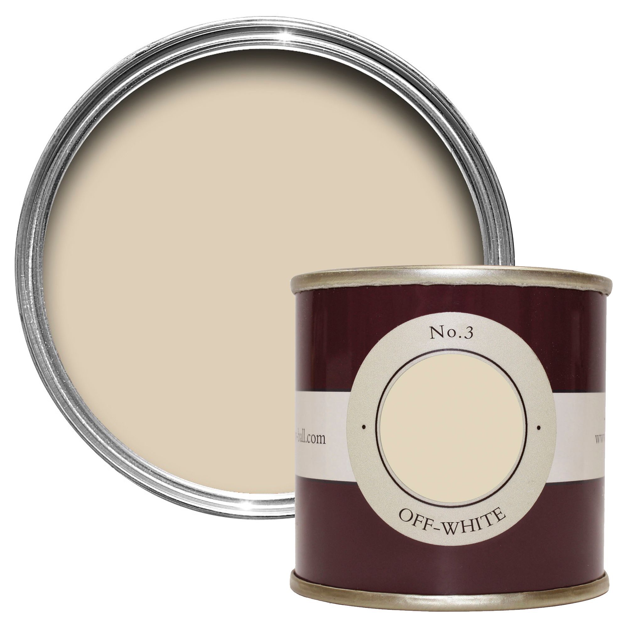 Farrow & Ball Estate Off white No.3 Emulsion paint, 100ml Tester pot