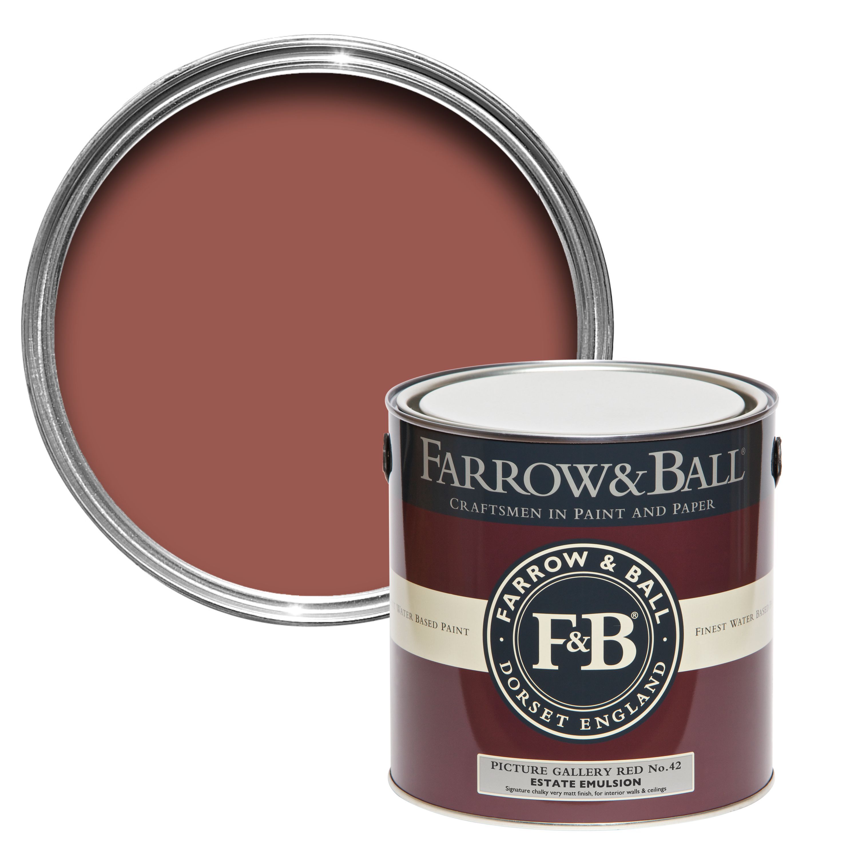 Farrow & Ball Estate Picture gallery red No.42 Matt Emulsion paint, 2.5L