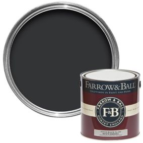 Farrow & Ball Estate Pitch Black No.256 Eggshell Paint, 2.5L