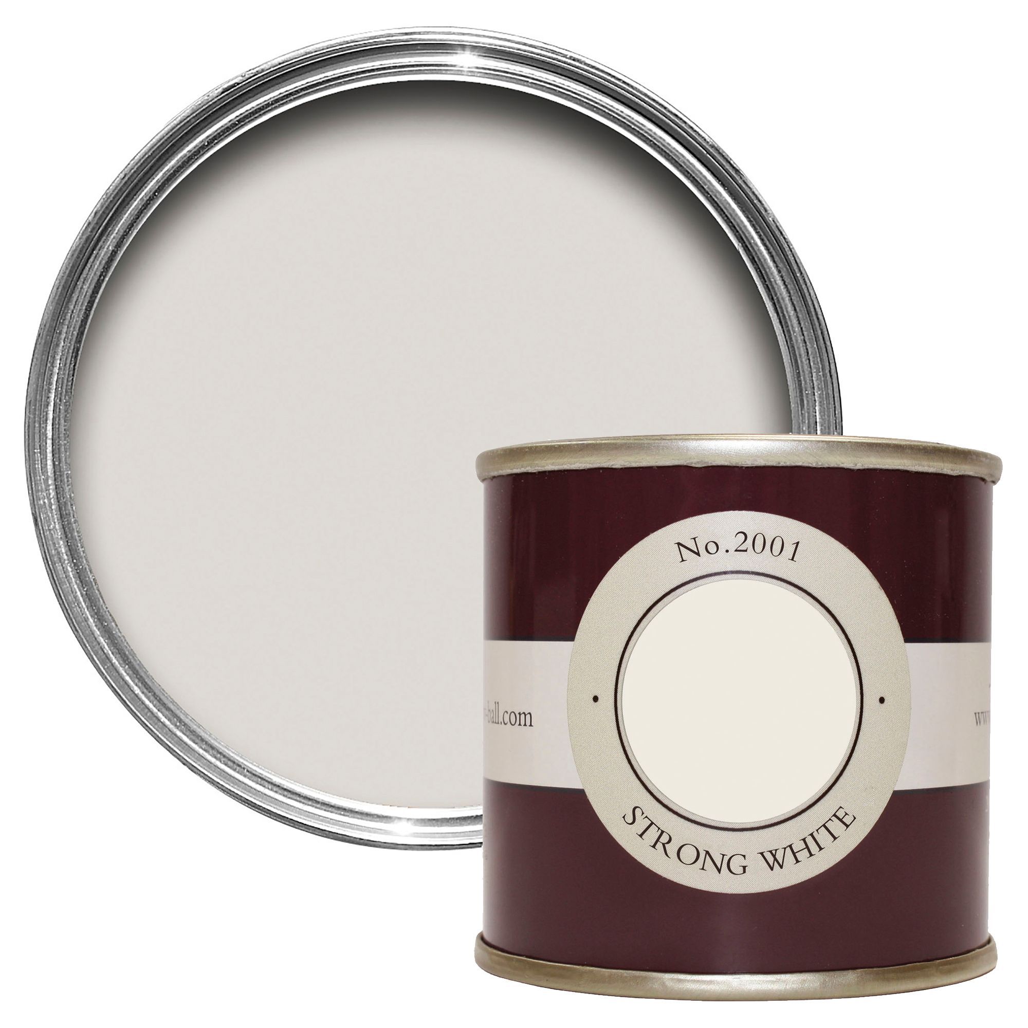 Farrow & Ball Estate Strong white No.2001 Emulsion paint, 100ml Tester pot