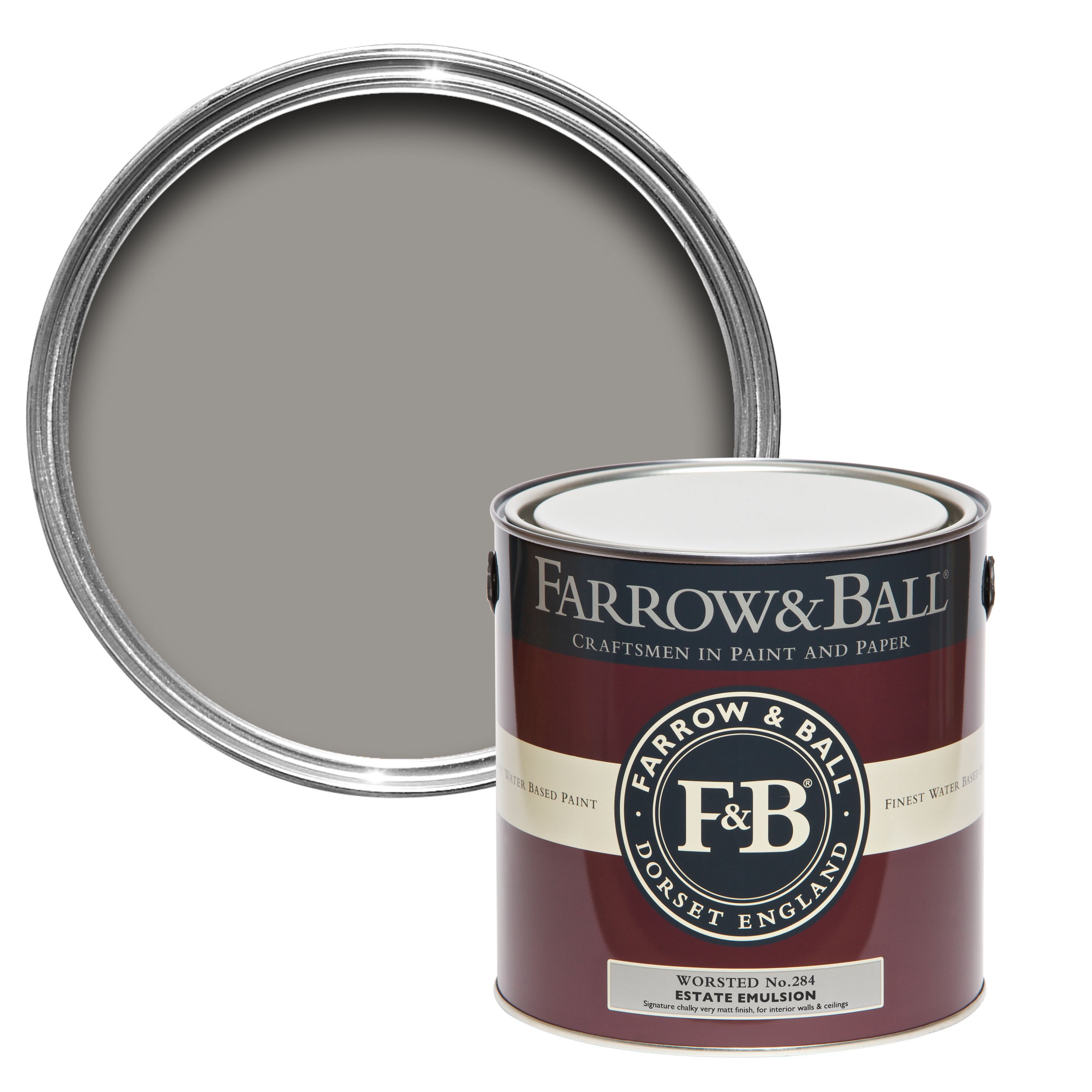 Farrow & Ball Estate Worsted Matt Emulsion paint, 2.5L