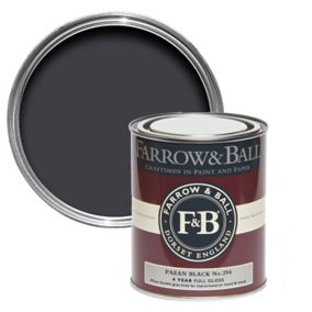 Farrow & Ball Interior Paean black Gloss Metal & wood paint, 750ml