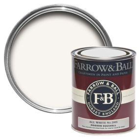 Farrow & Ball Modern All White No.2005 Eggshell Paint, 750ml