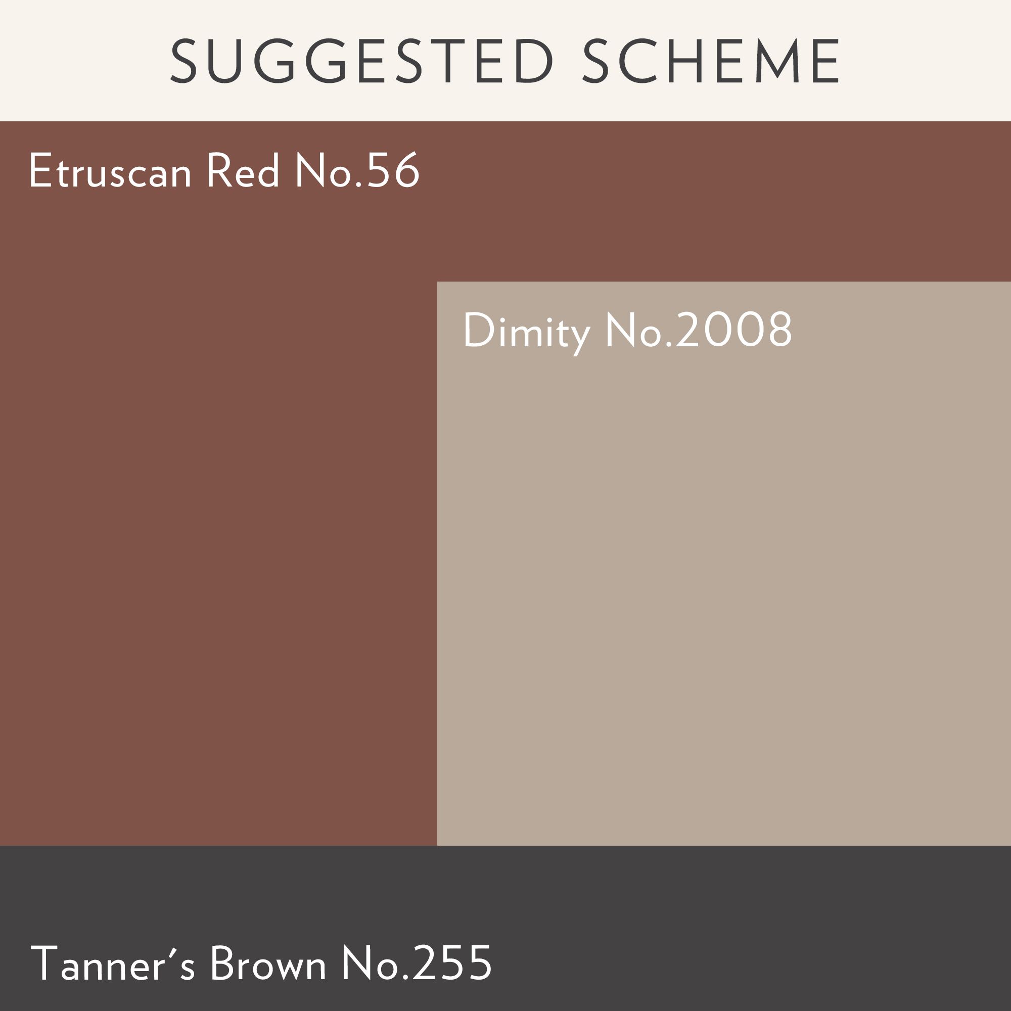 Farrow & Ball Modern Etruscan Red No.56 Matt Wall & ceiling Emulsion paint, 2.5L