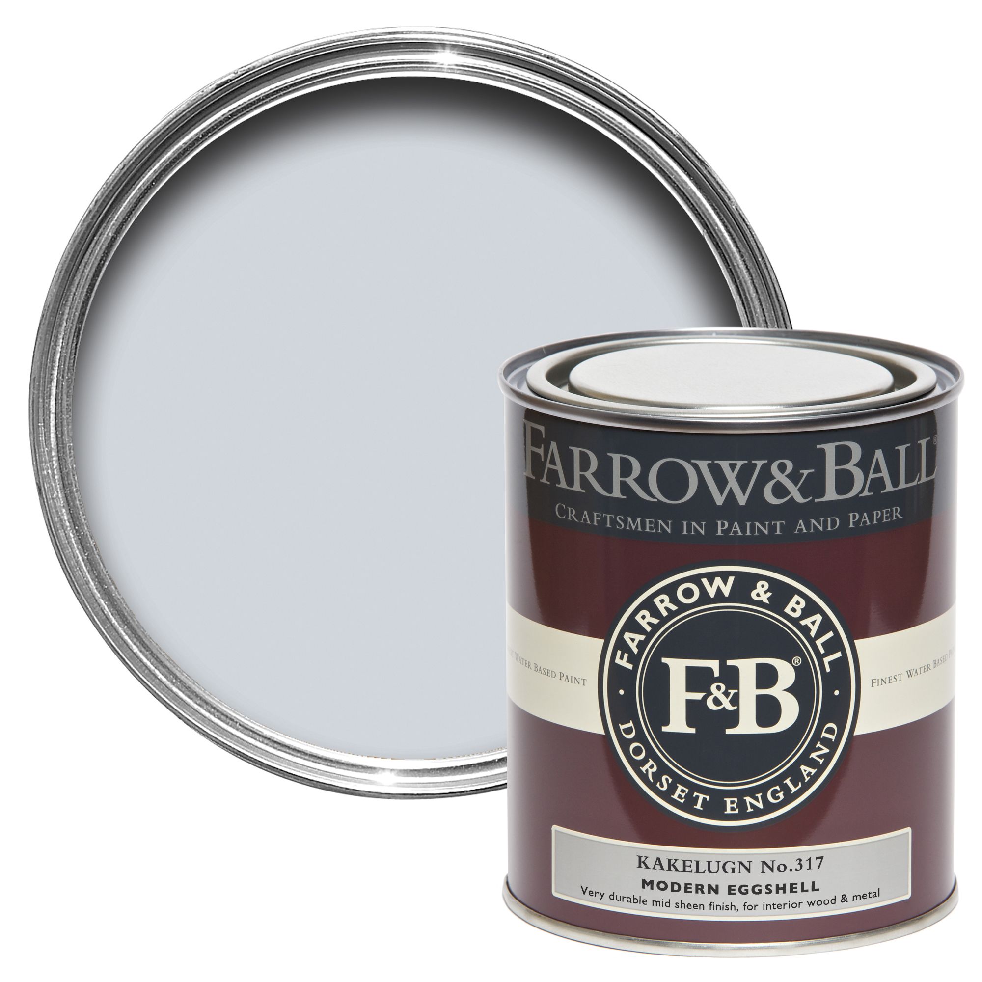 Farrow & Ball Modern Kakelugn No.317 Eggshell Metal & wood paint, 750ml