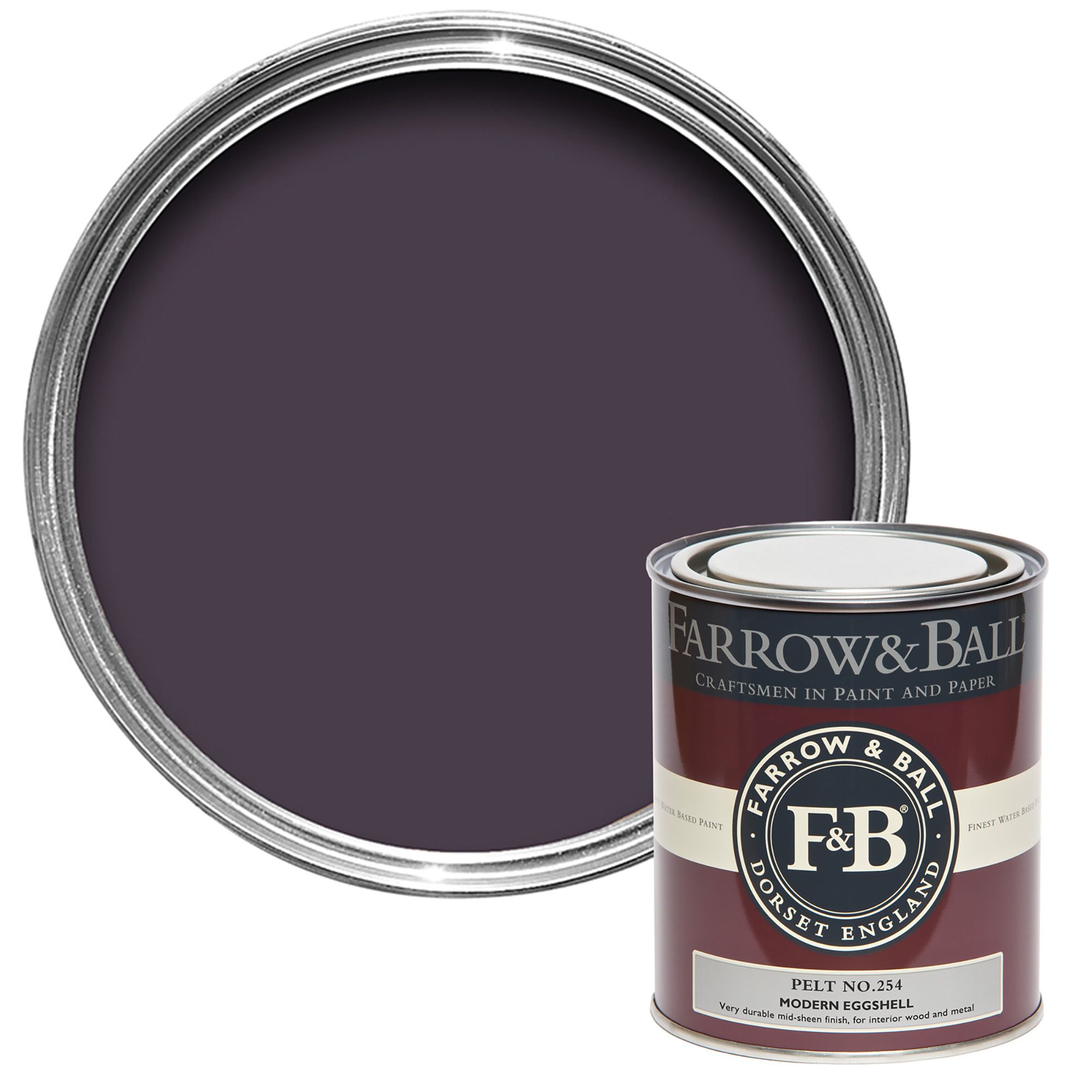 Farrow & Ball Modern Pelt No.254 Eggshell Paint, 750ml