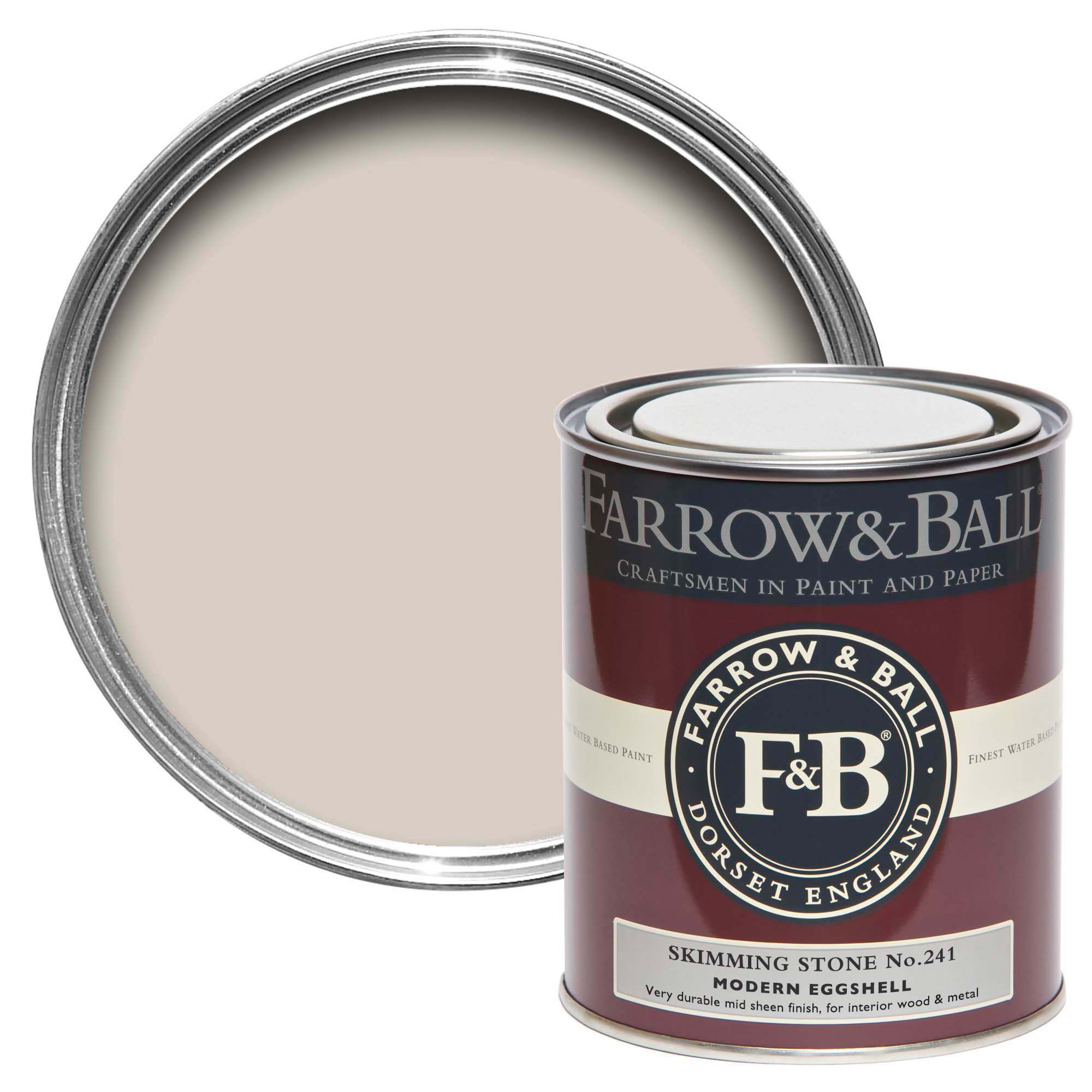 Farrow & Ball Modern Skimming Stone No.241 Eggshell Paint, 750ml
