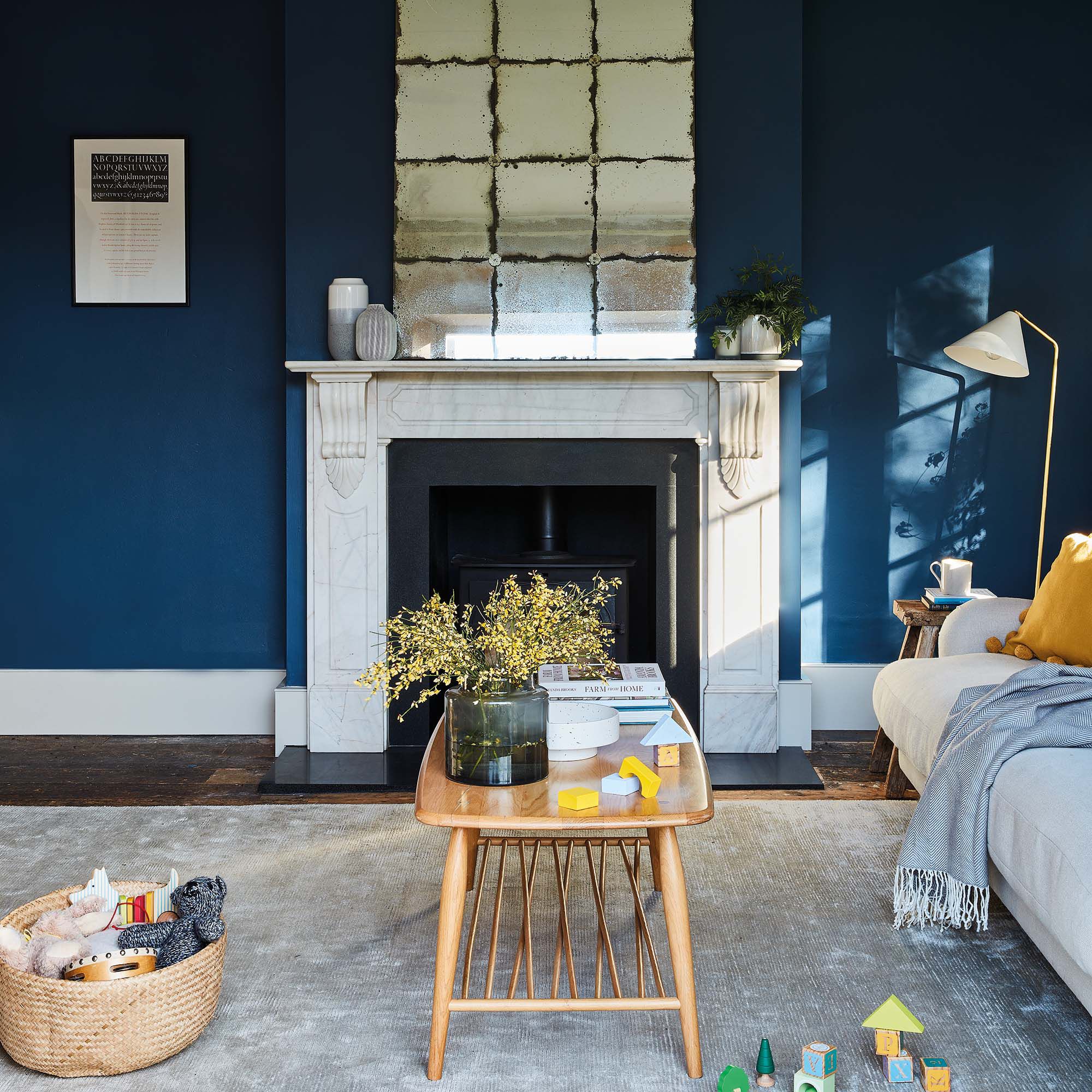 Farrow & Ball Modern Stiffkey Blue No.281 Eggshell Paint, 2.5L