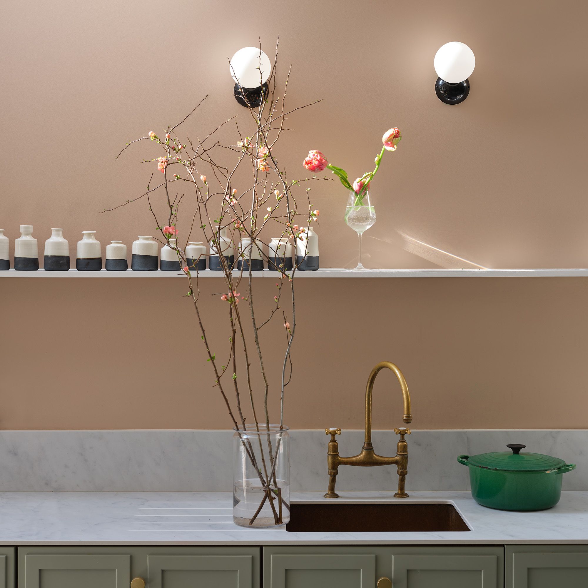Farrow & Ball Modern Templeton Pink No.303 Eggshell Paint, 2.5L