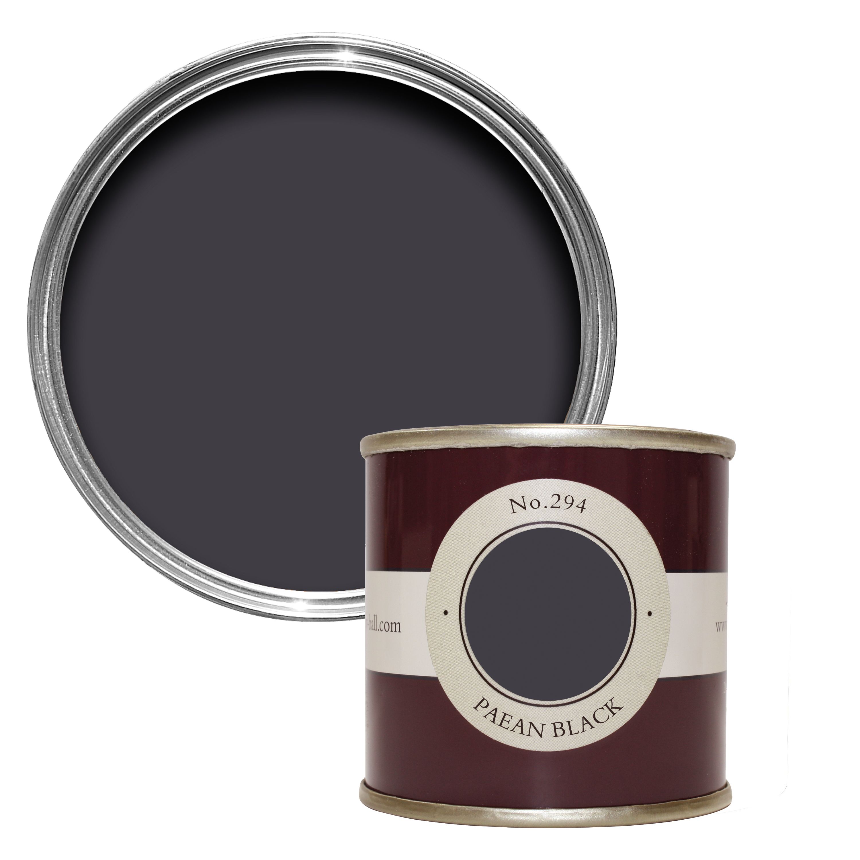 Farrow & Ball Paean black No.294 Matt Emulsion paint, 100ml Tester pot