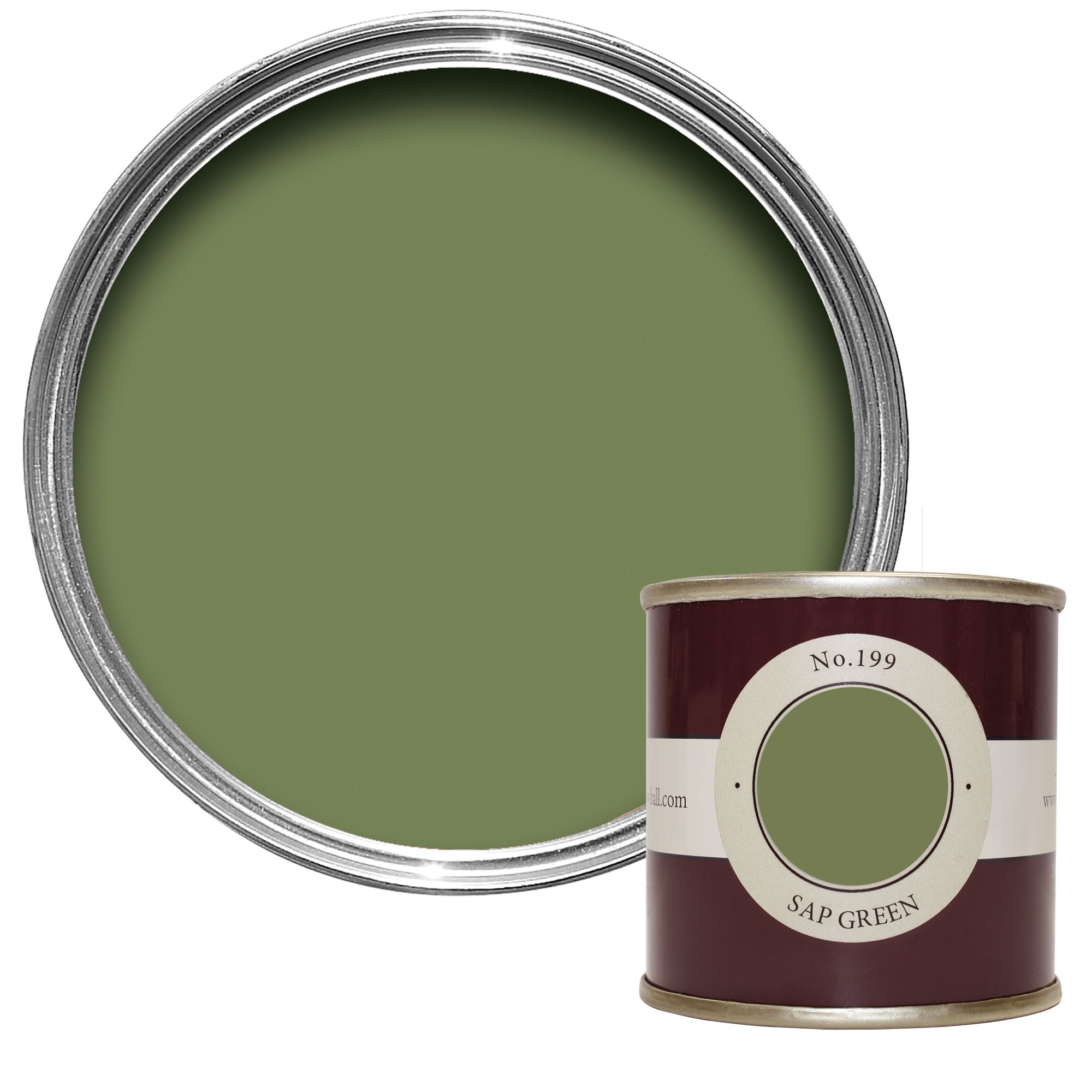 Farrow & Ball Sap Green No.199 Flat matt Wall & ceiling Emulsion paint, 100ml Tester pot