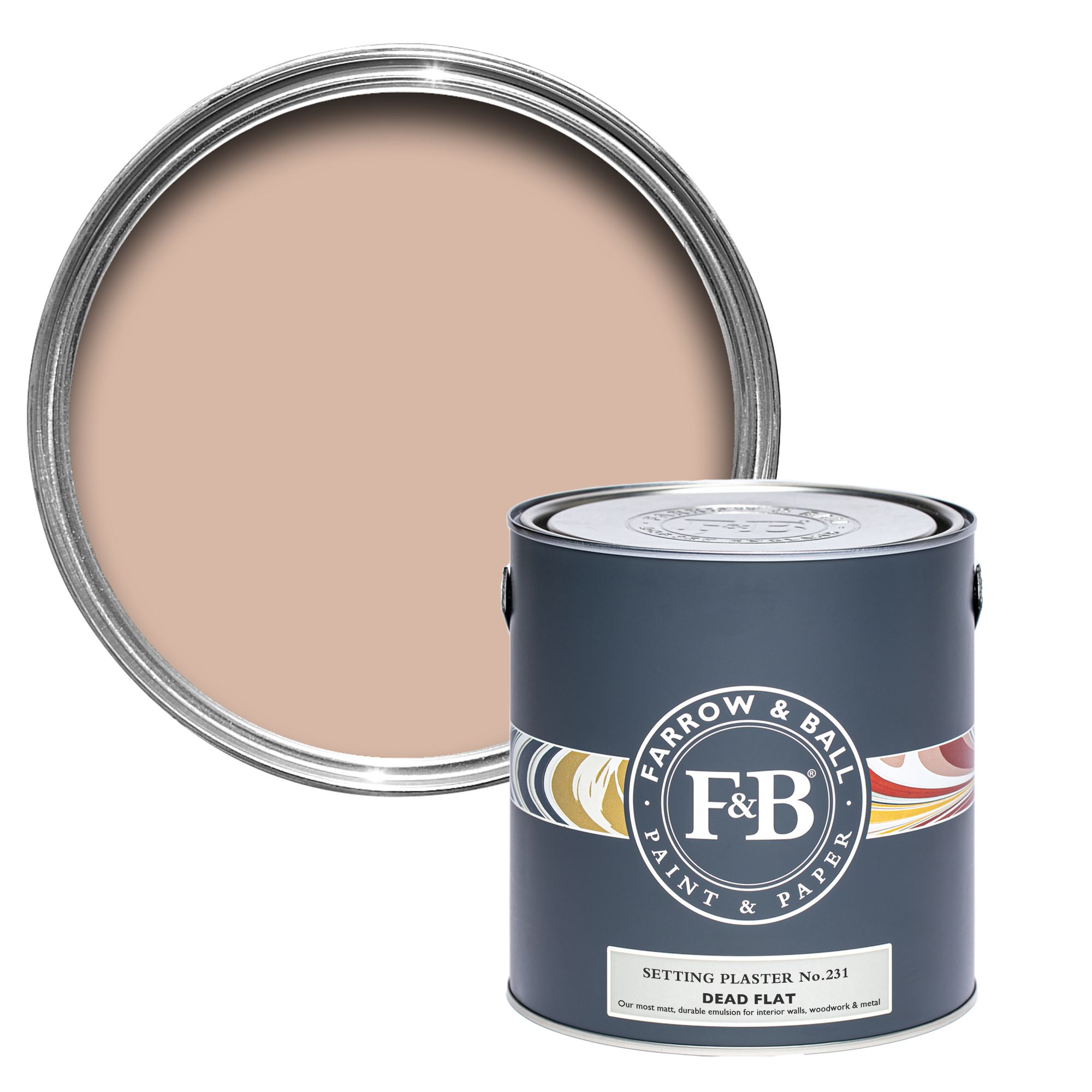 Farrow & Ball Setting Plaster Dead-Flat Matt Multi-surface Emulsion paint, 2.5L