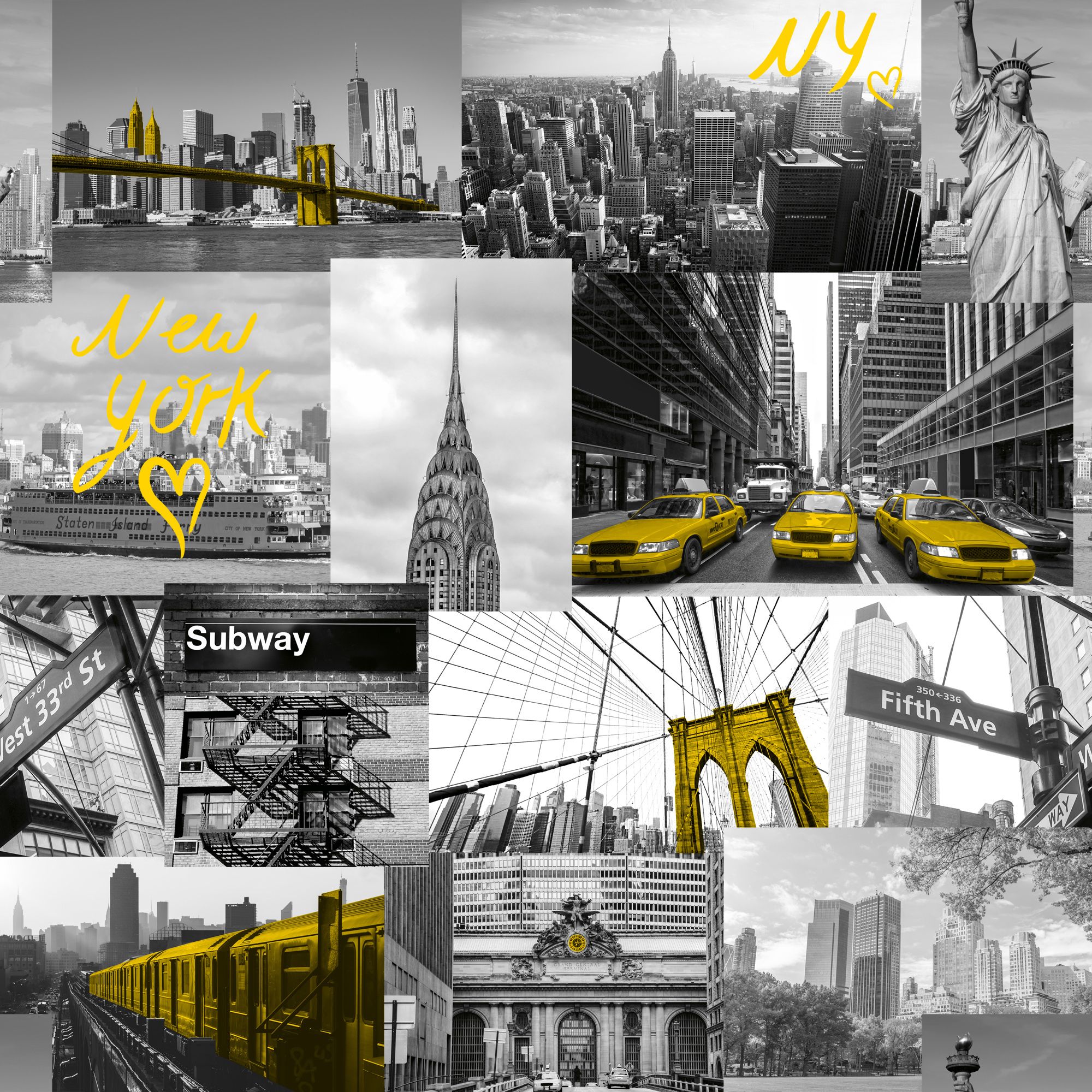 Festuca Multicolour New York Smooth Wallpaper