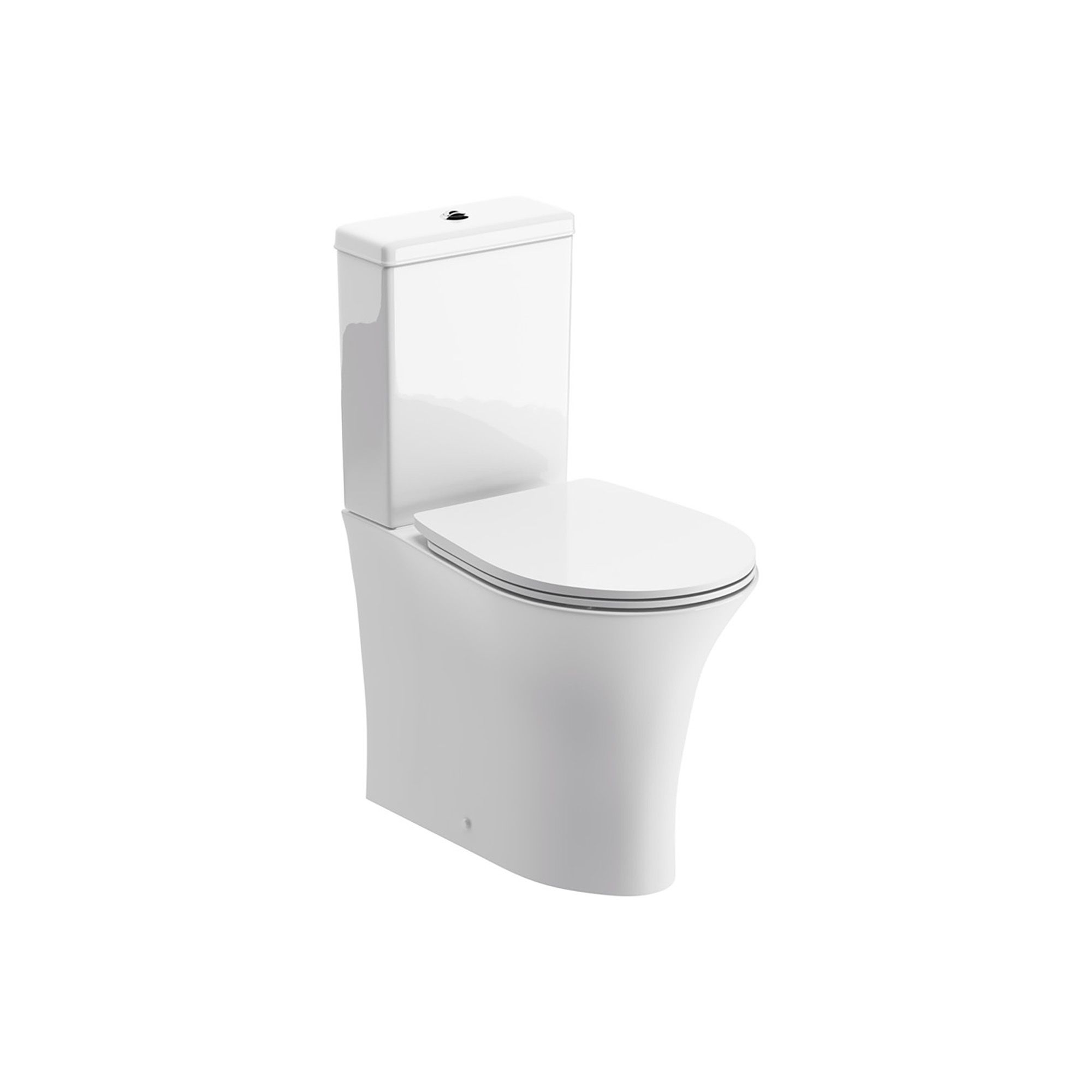 Fewstone White Slim Closed back Toilet set with Soft close seat & Close coupled cistern