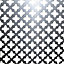 FFA Concept Silver effect Steel Perforated Sheet, (H)500mm (W)250mm (T)1mm