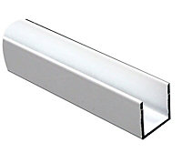 FFA Concept White Aluminium U-shaped Profile, (L)1m (W)15mm