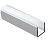 FFA Concept White Aluminium U-shaped Profile, (L)1m (W)15mm