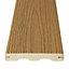 Fiberon Good life Brown Plastic composite & wood Deck board (L)2.44m (W)134mm (T)24mm