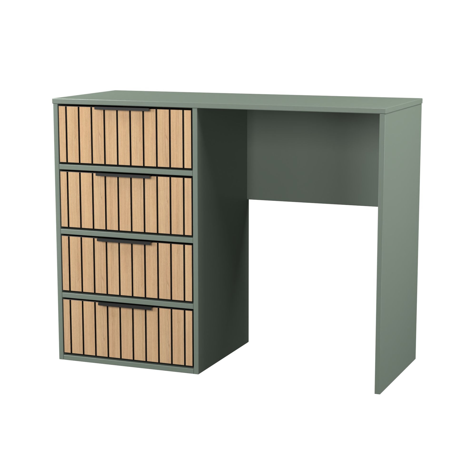 Fiji Ready assembled Green & oak 4 Drawer Dressing table (H)759mm (W)970mm (D)392mm Price Comparisons | Compare The Build
