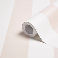 Fine Decor Little candy Pink Mica effect Striped Smooth Wallpaper