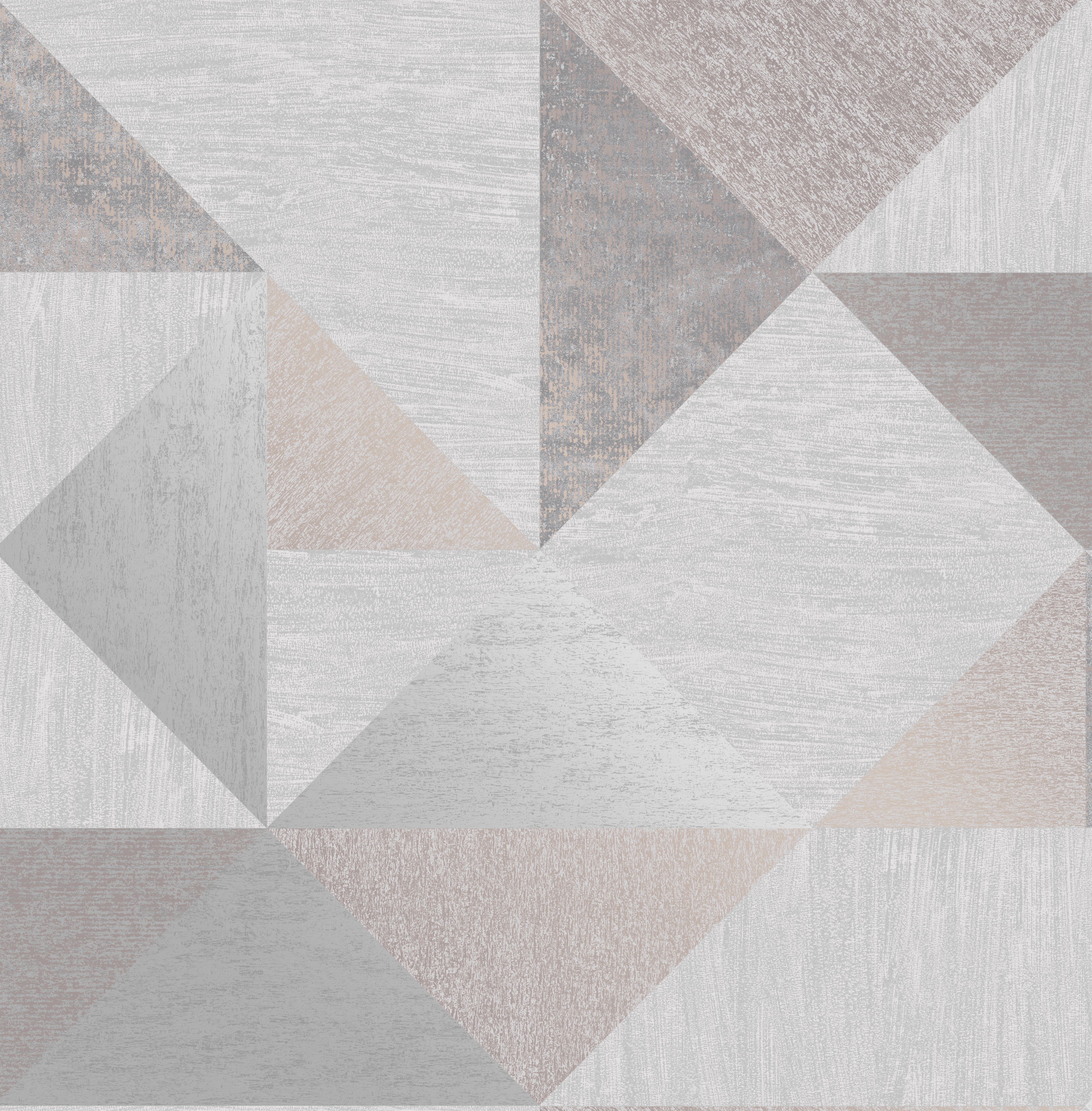 Fine Décor Melrose Grey Geometric Metallic effect Smooth Wallpaper Sample