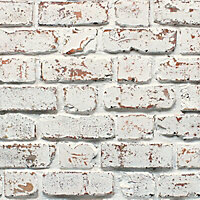 Fine Décor Rustic White Brick Wallpaper
